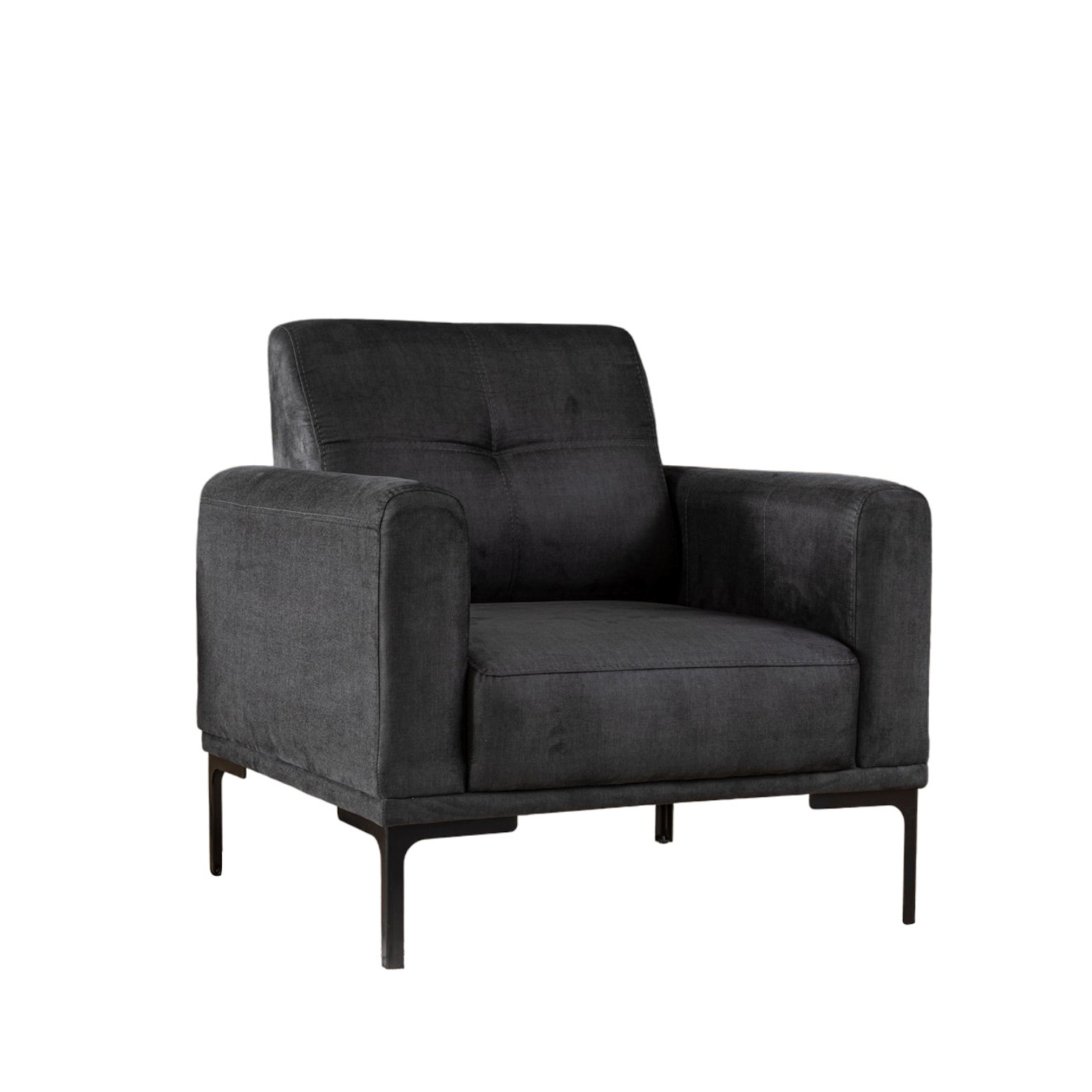 Mustang armchair dark grey