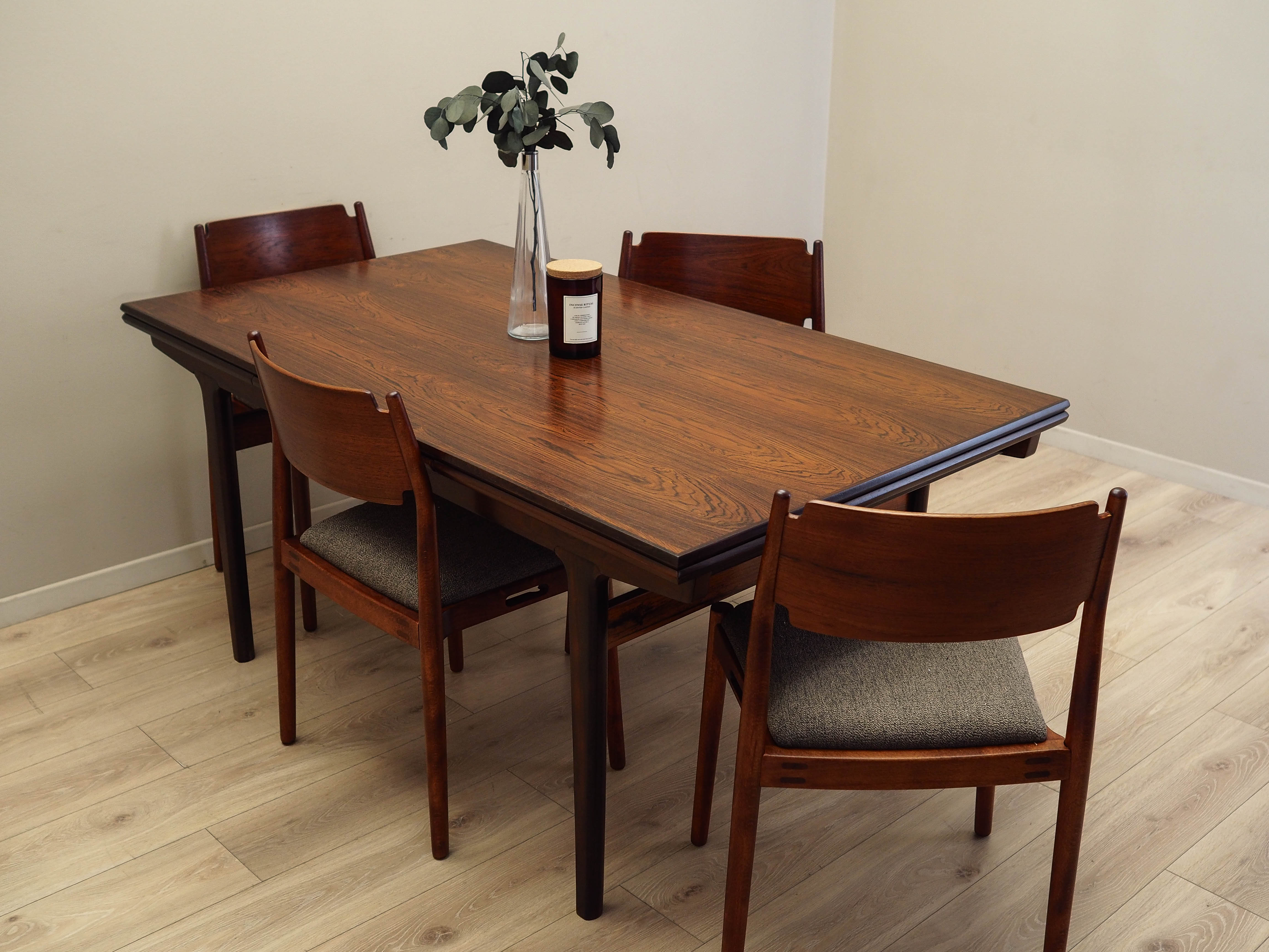 4x Stuhl-Set Holz Braun 1970er Jahre