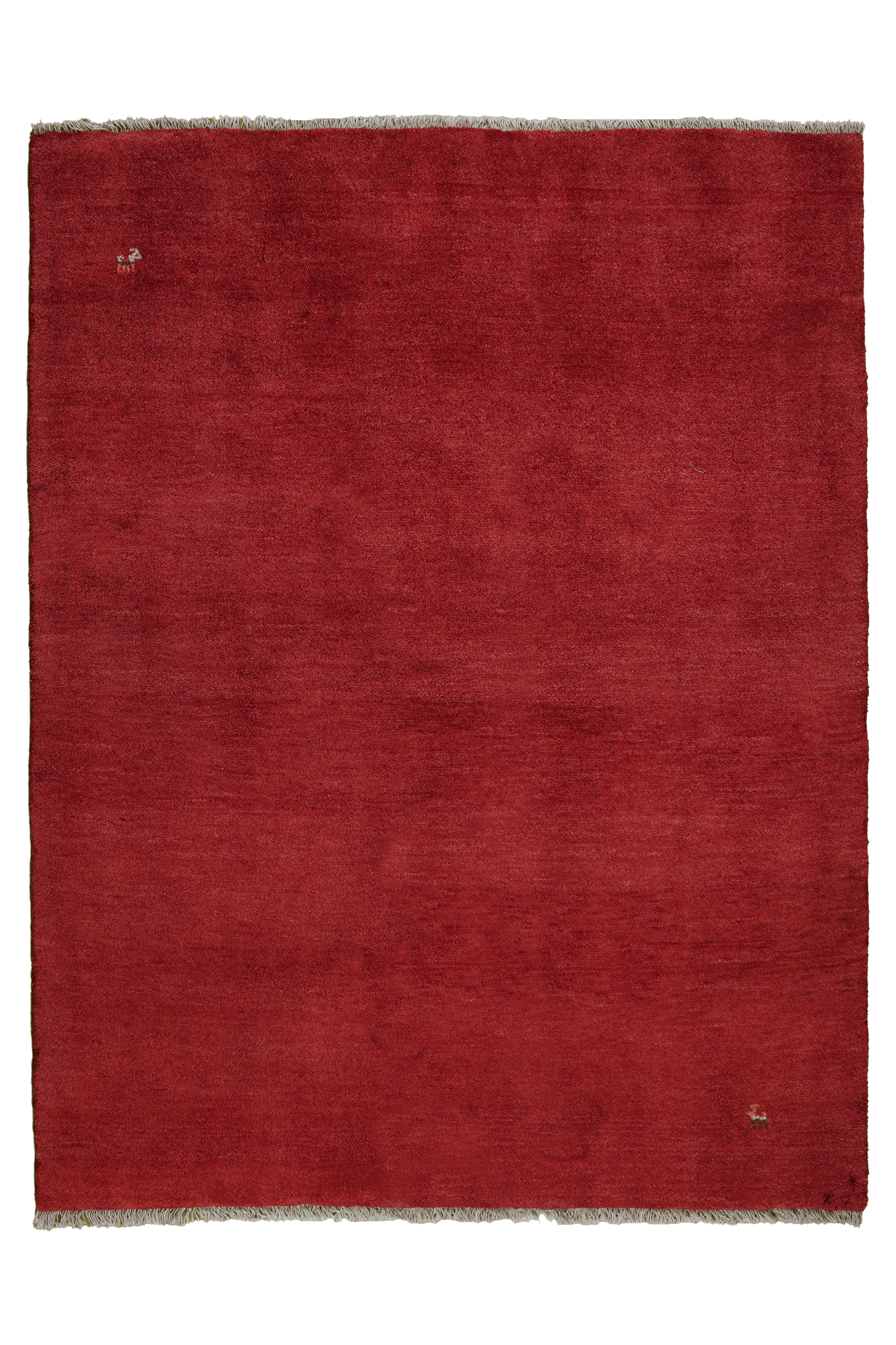 Gabbeh Teppich Wolle Rot