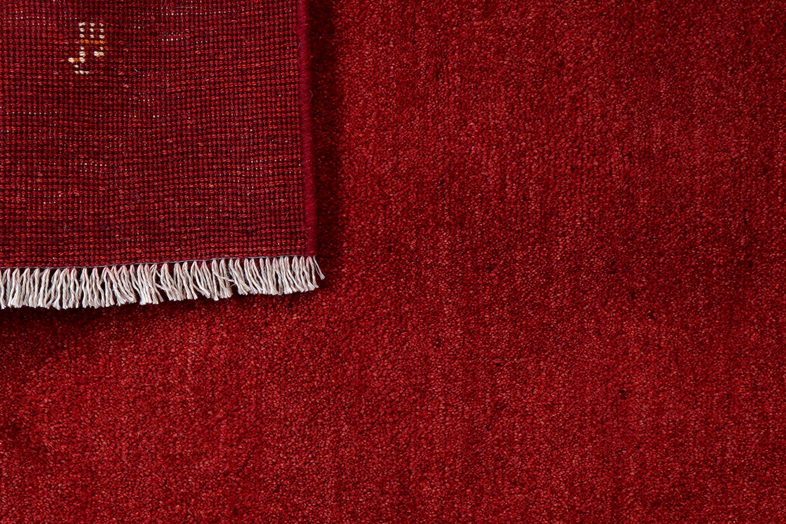 Gabbeh Teppich Wolle Rot