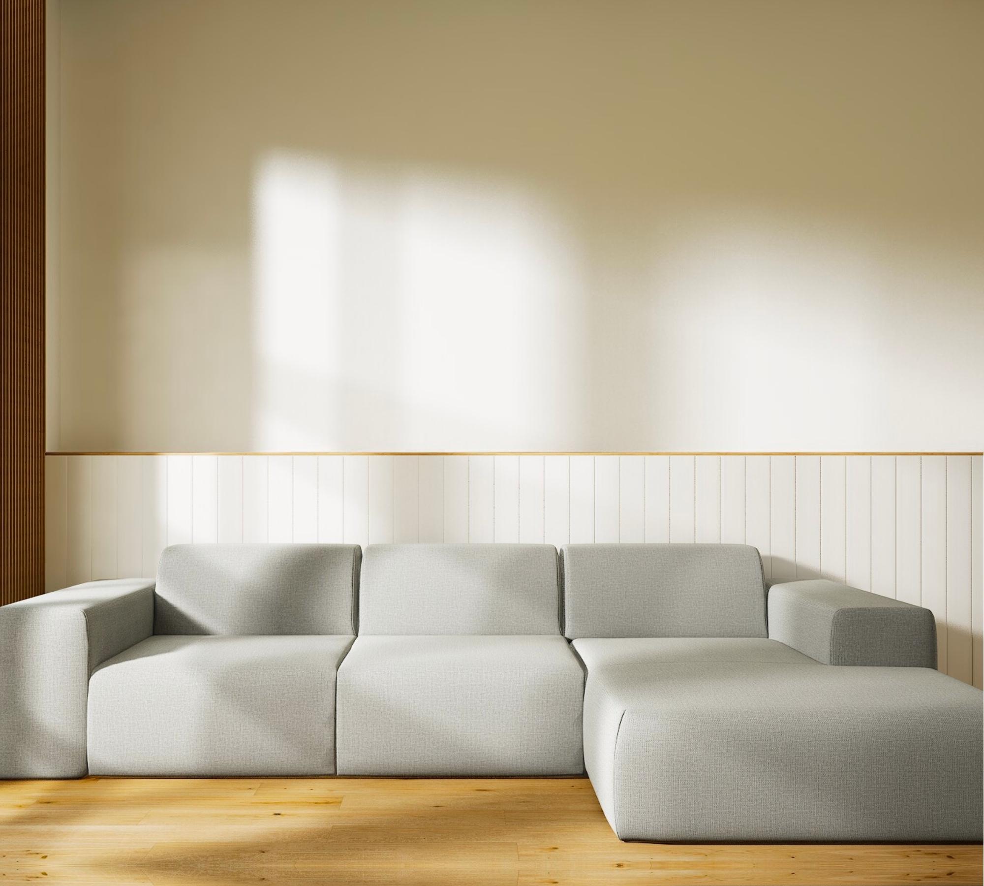 Pyllow Ecksofa Récamiere Rechts Lichtgrau