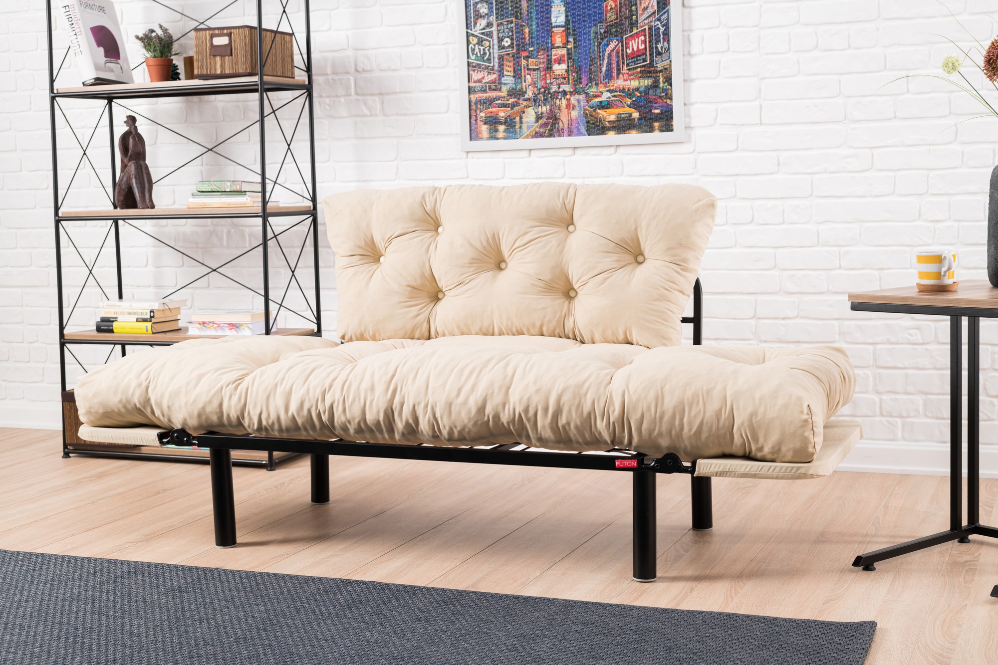 Nitta Schlafsofa 2-Sitzer Creme