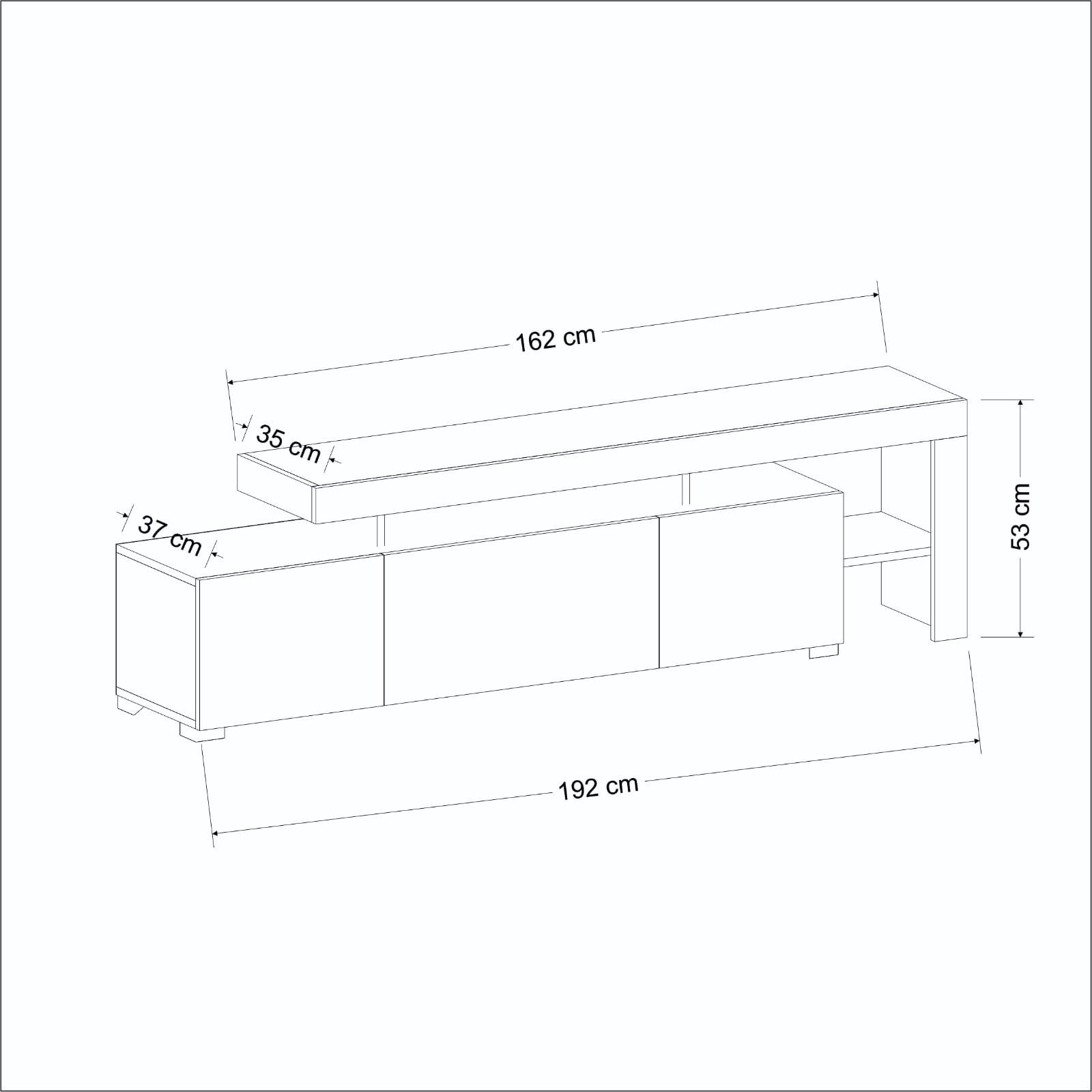 Beliz Lowboard Holzfurnier Travertin