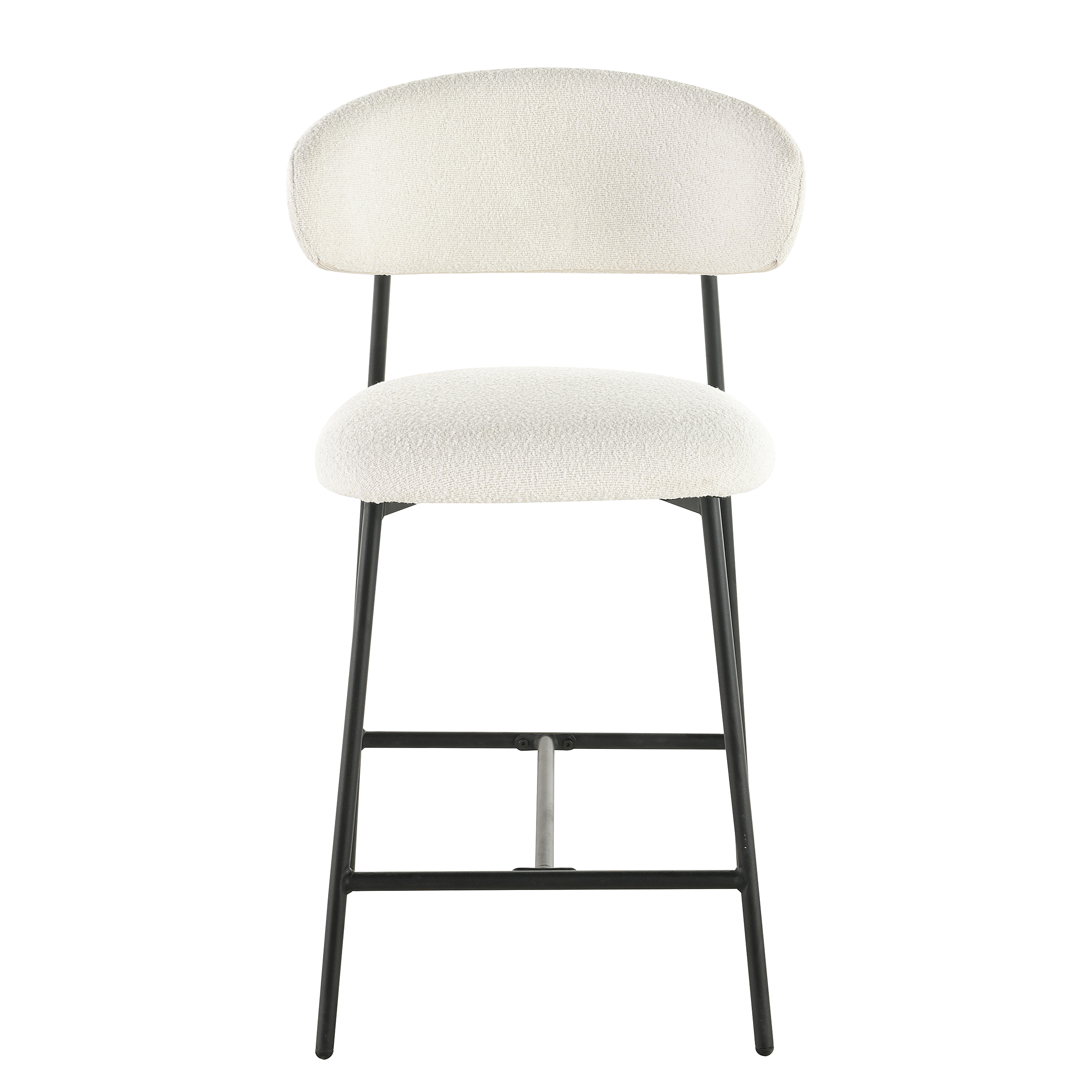 Bar stool ABETITO Set of 2 White