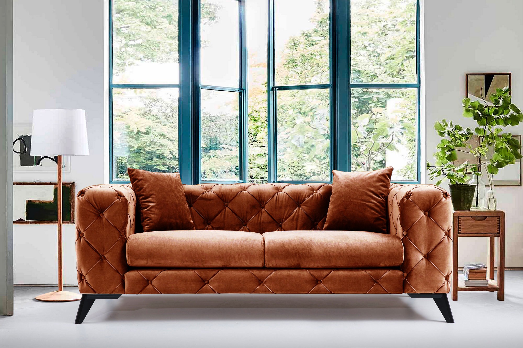 Como Sofa 2-Sitzer Orange