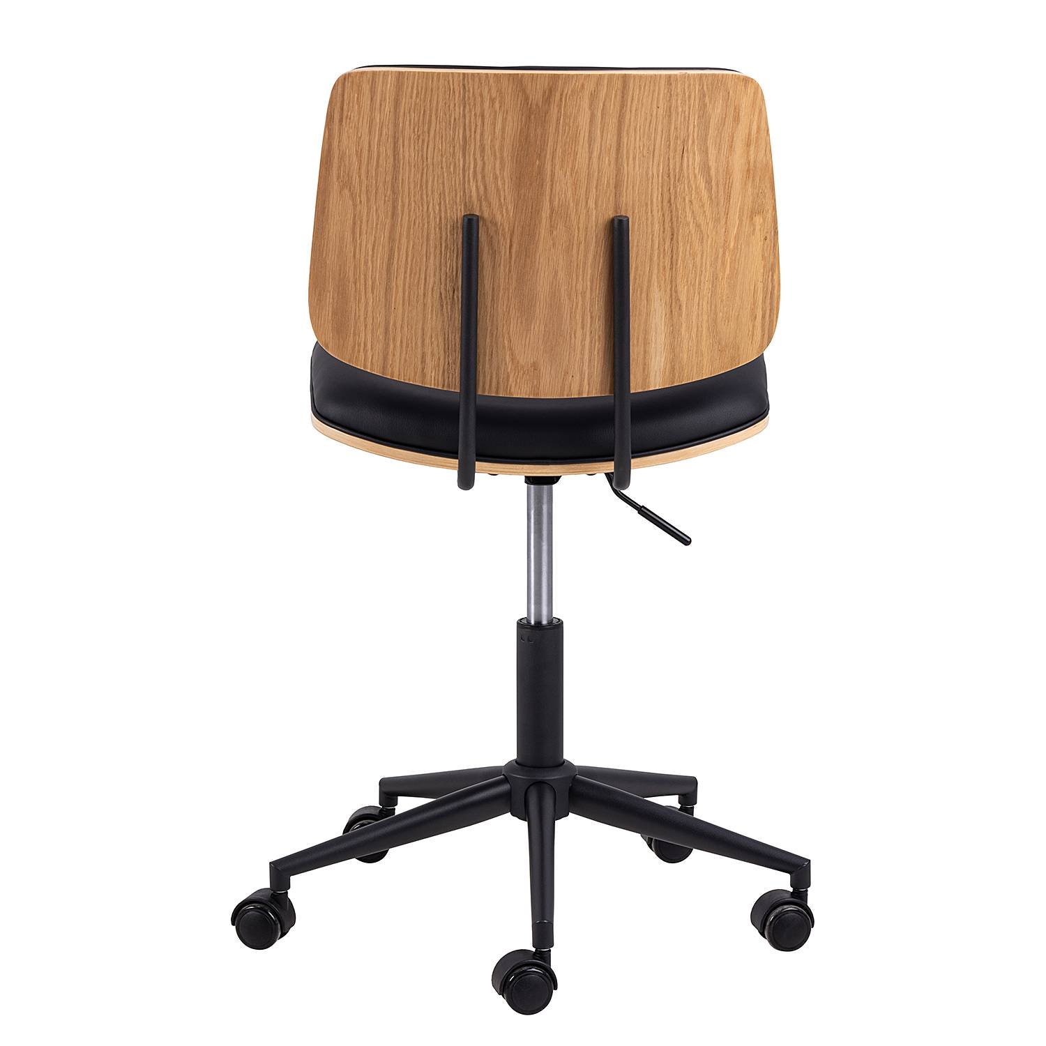 Office Swivel Chair Shedd Oak Veneer Black