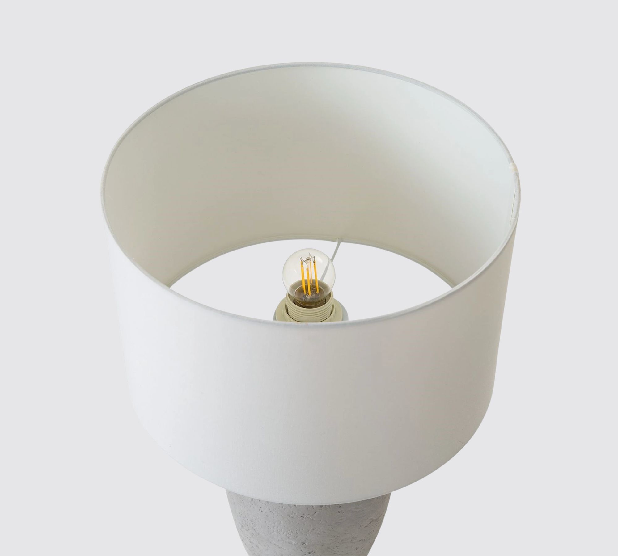 Table lamp Lanta linen fabric / concrete 1-light