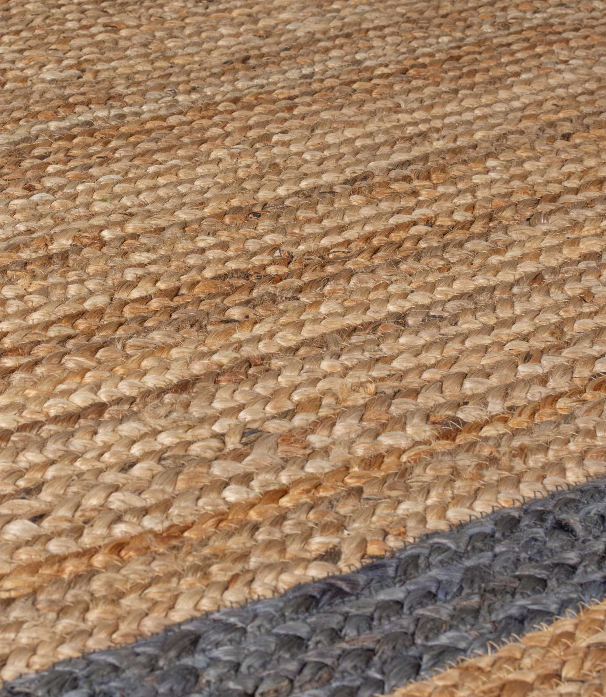 Jute Rug Grace Handmade Natural/Grey 200 x 290 cm