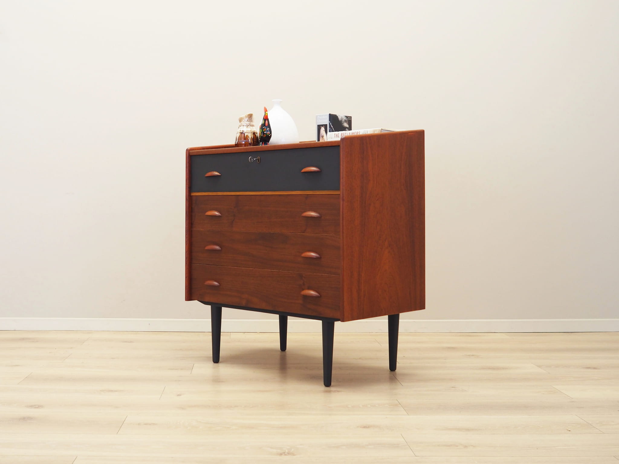 Vintage Chest of Drawers Teak Wood Brown 1970s