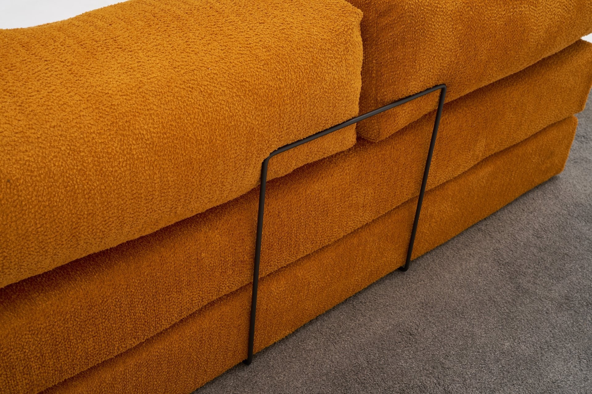 Comfort Schlafsofa 2-Sitzer mit Hocker Orange