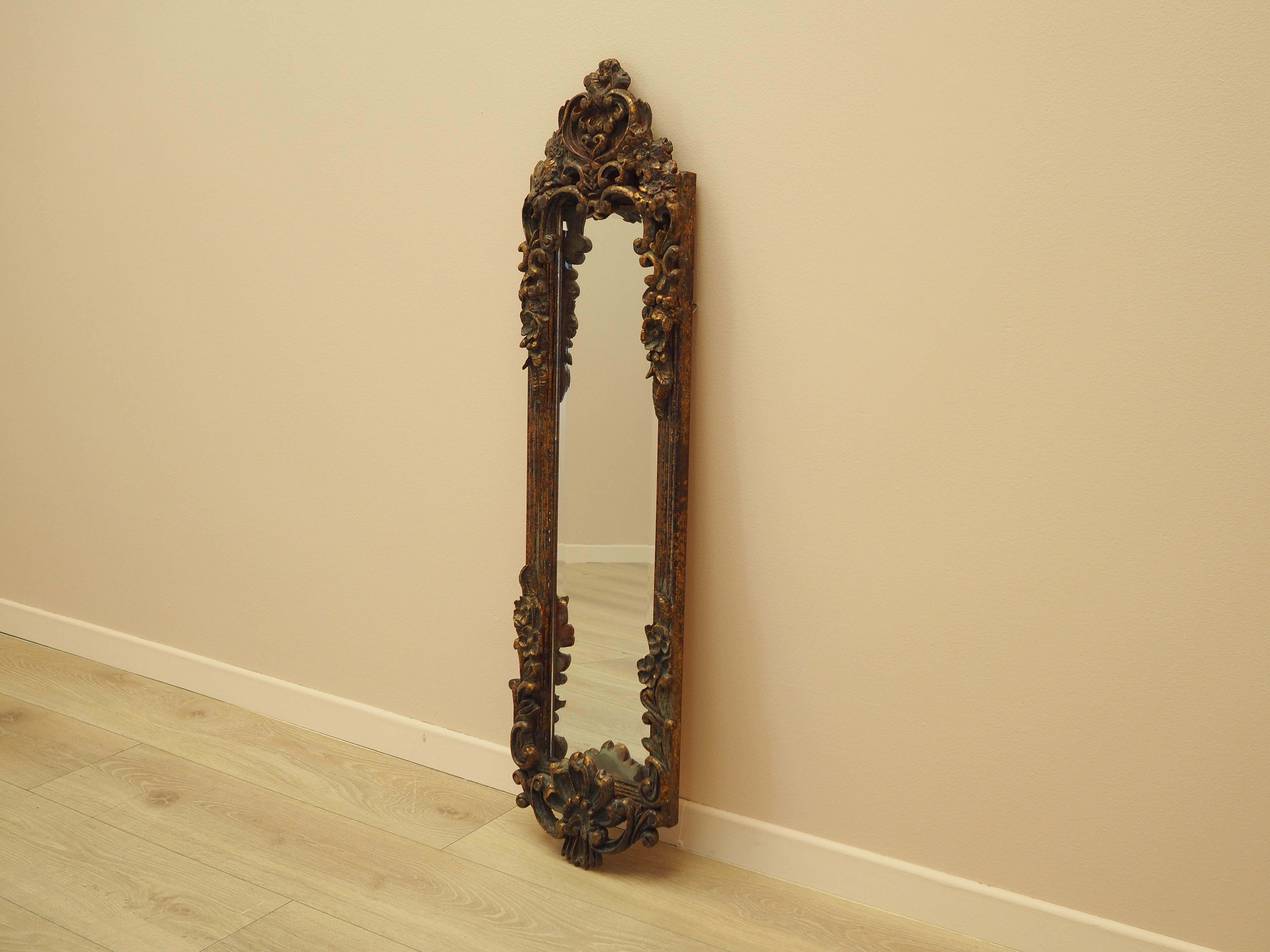Mirror with wooden frame