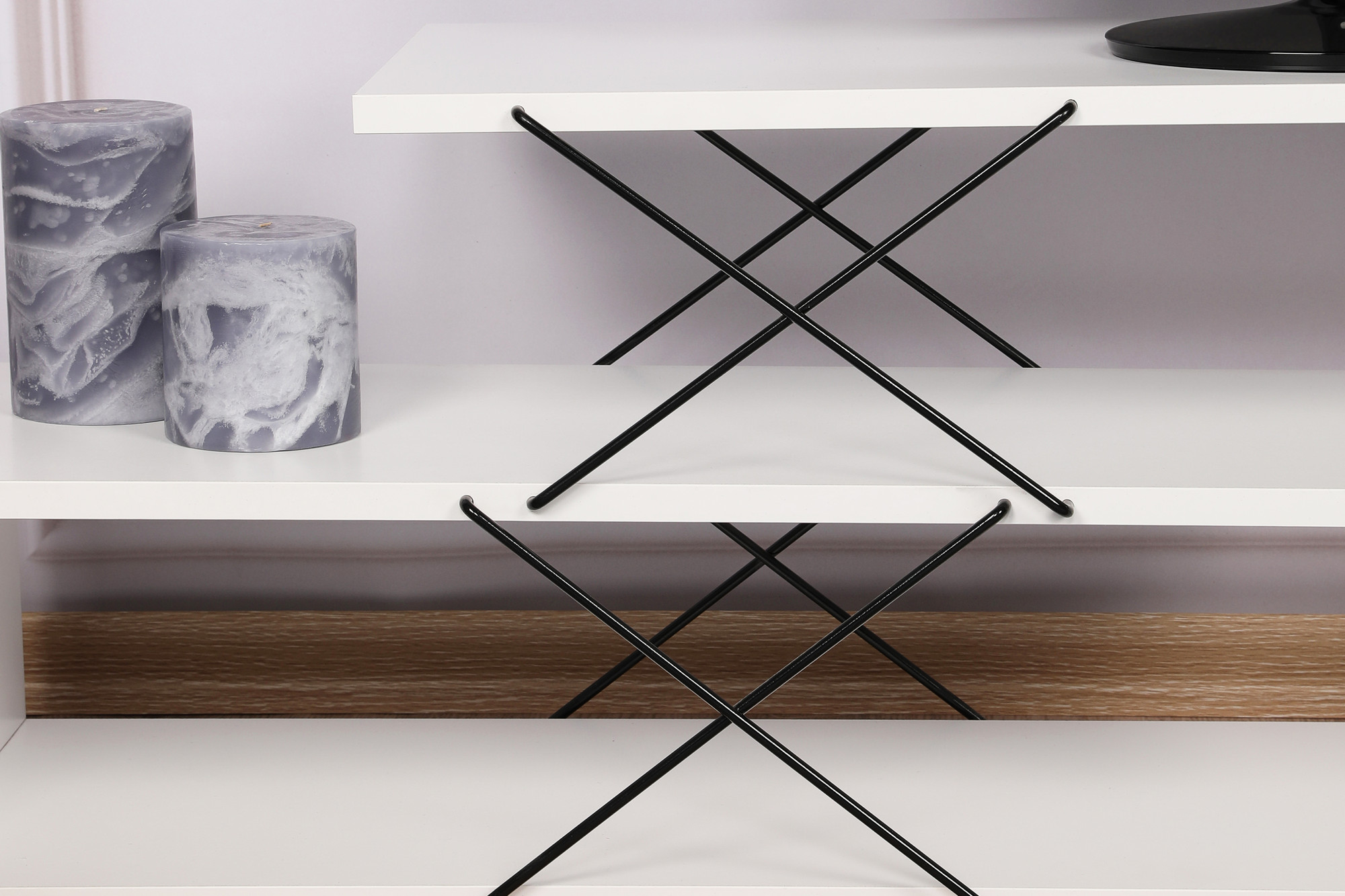 Zigzag Lowboard Wood Veneer White