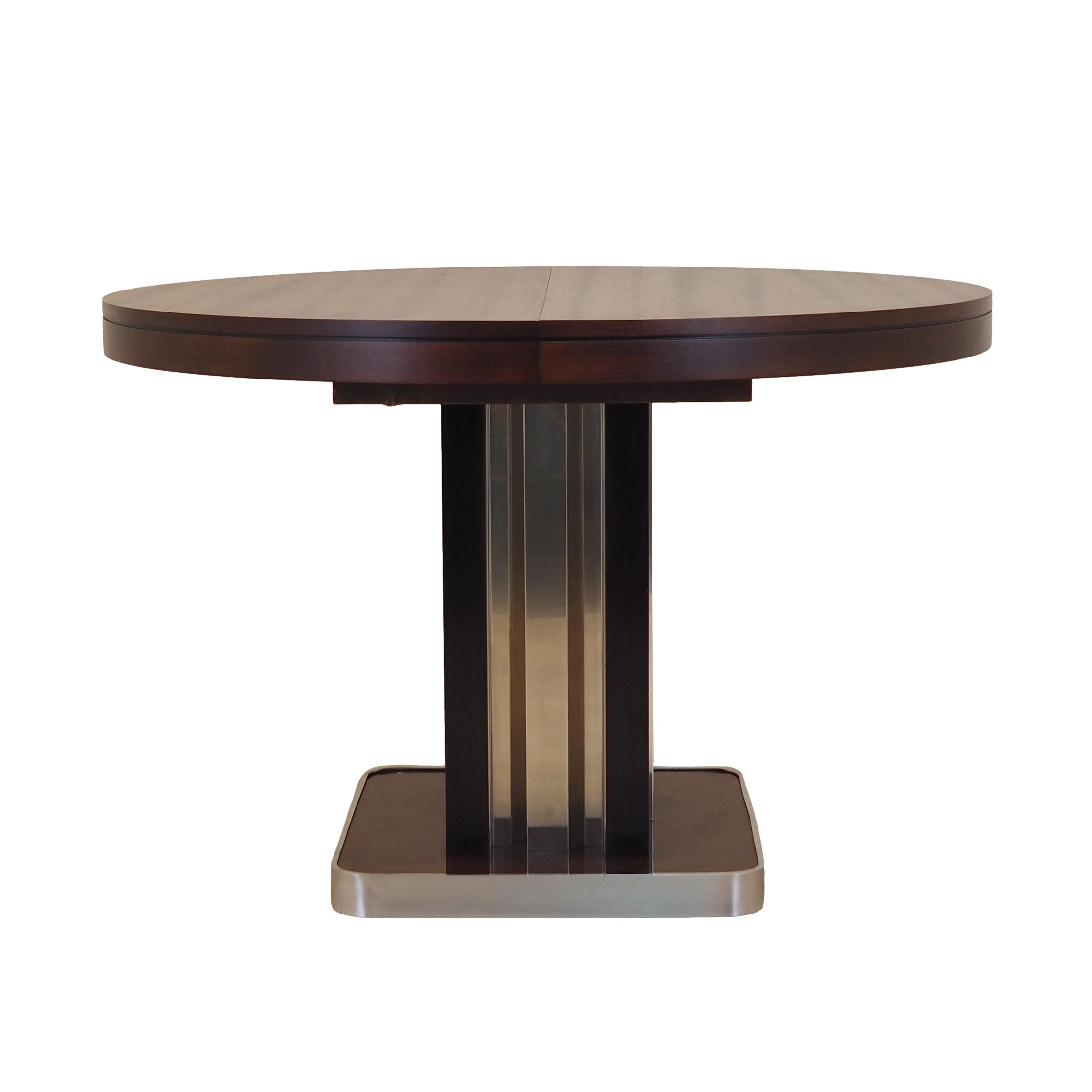 Round Mahogany Table 1970s