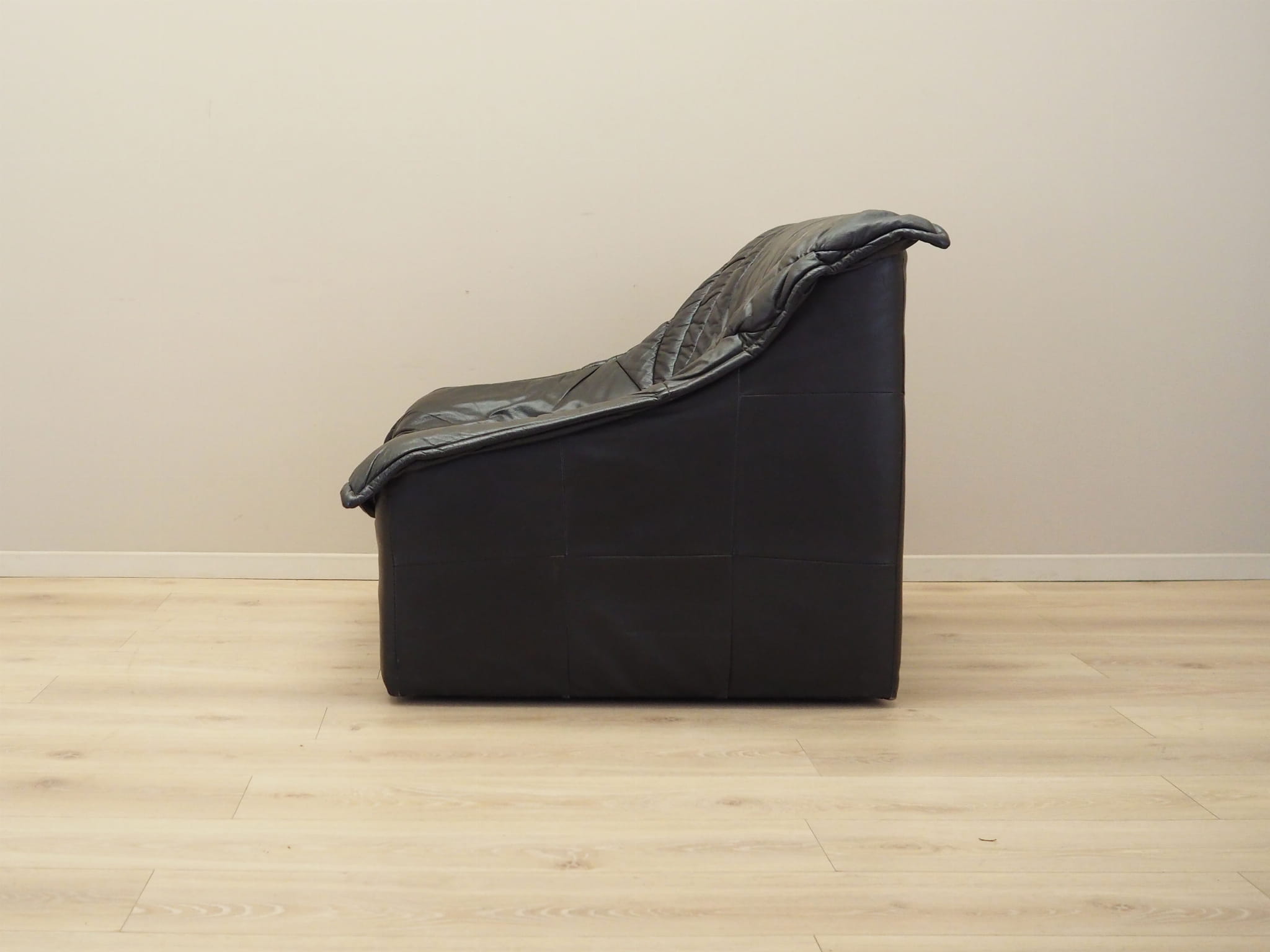 Armchair Leather Black 1960s