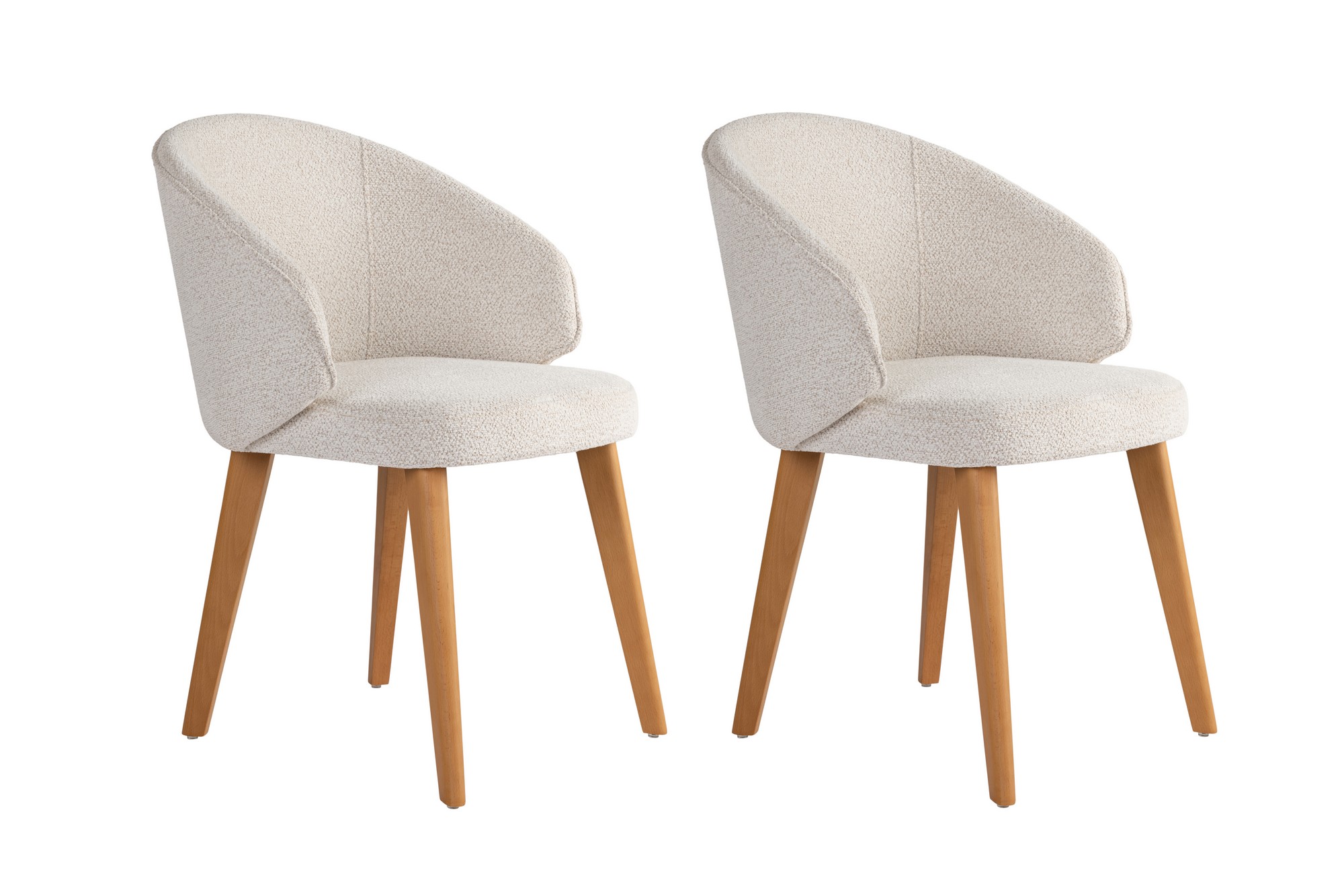 2x Bentley Dining Chair Wood Veneer White