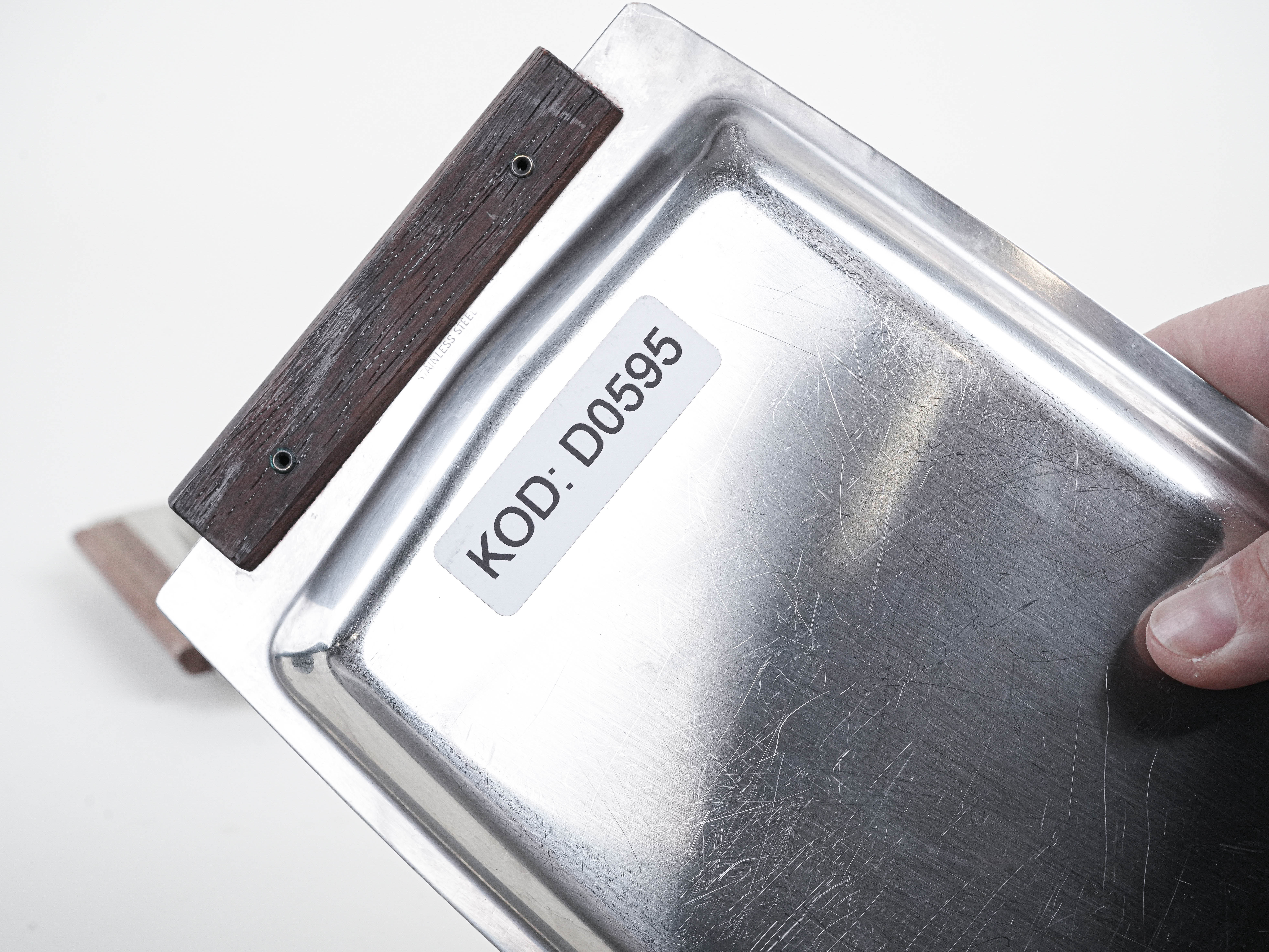 Edelstahtablett 1970er Jahre