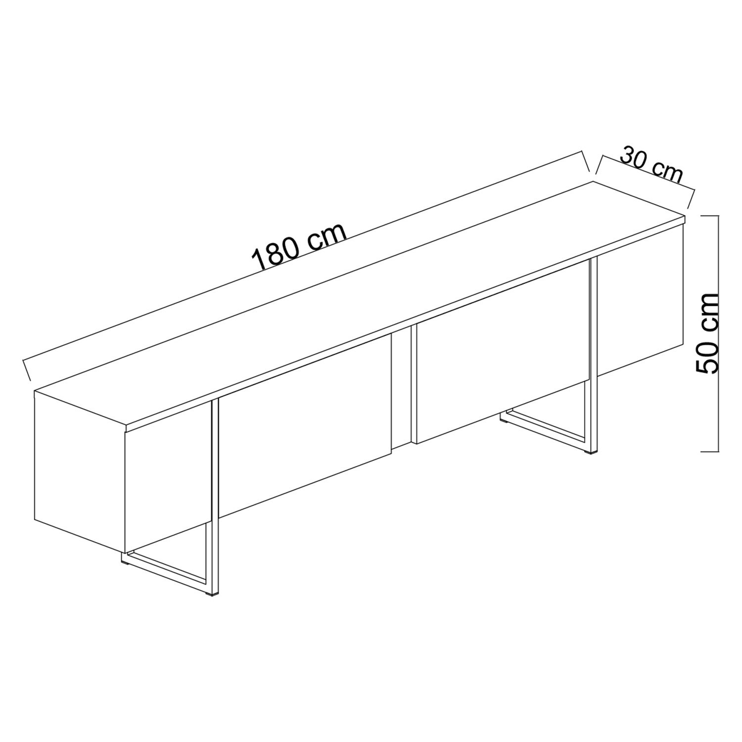 Lowboard TV Sideboard 180cm