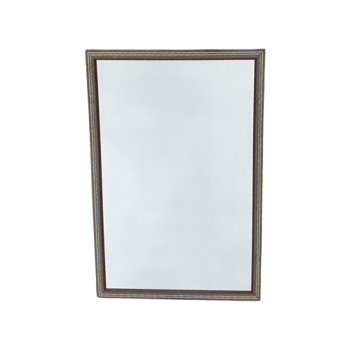 Vintage Mirror Piping Green