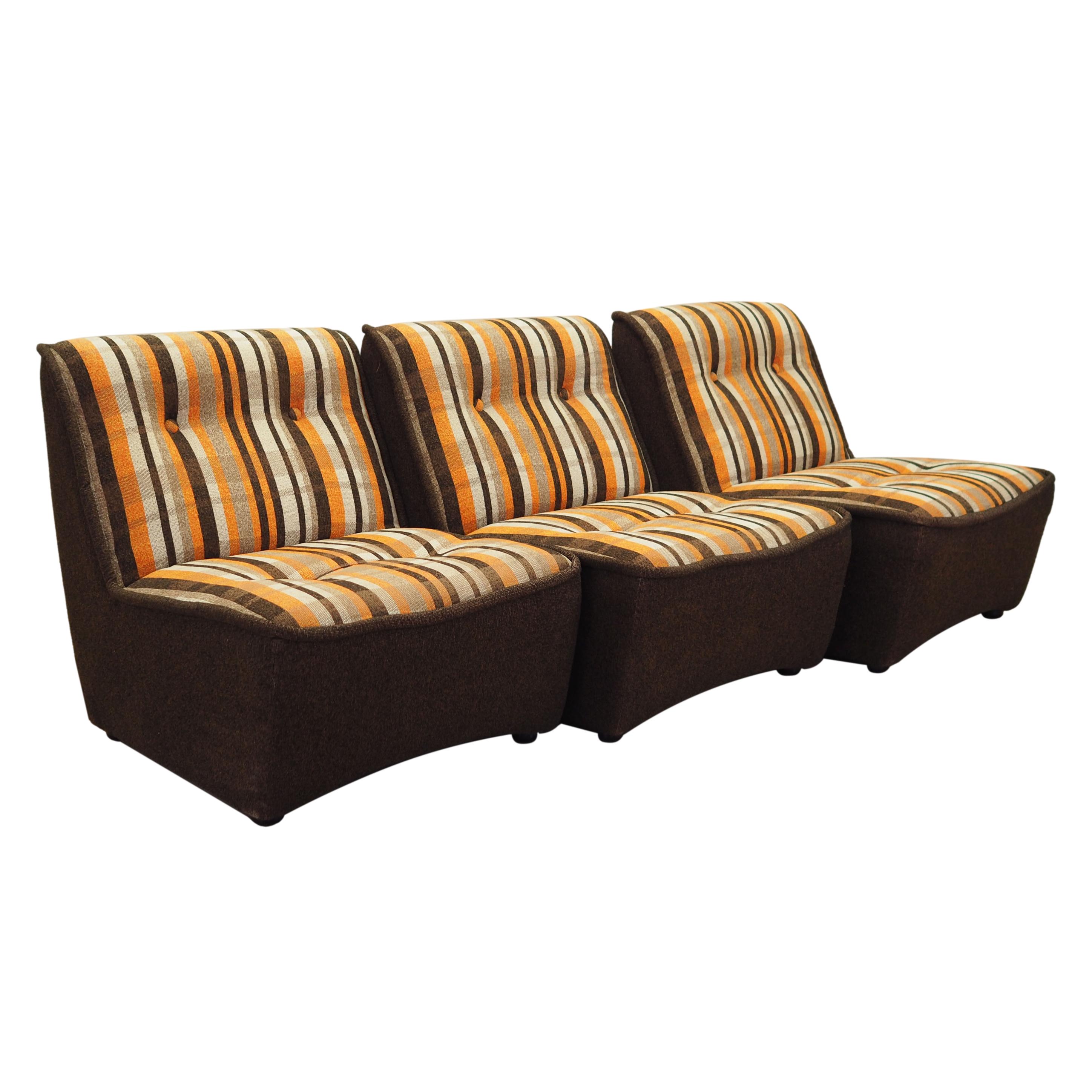 3-Sitzer Modulsofa 1960er Jahre