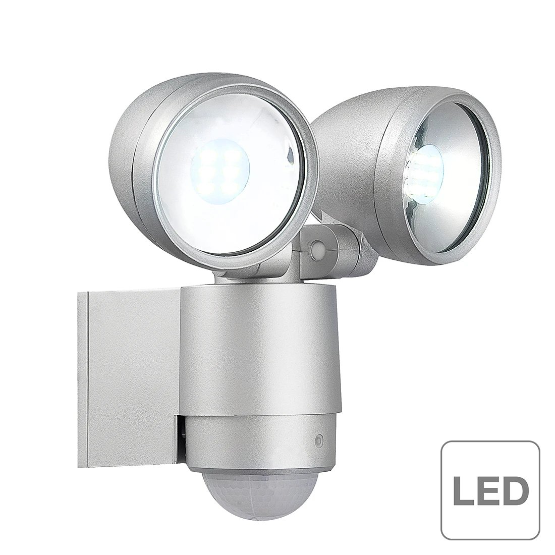1-flammige Wandleuchte Als Sicherheitslicht – 50W GU10, IP44, Edelstahl, 14cm Hoch