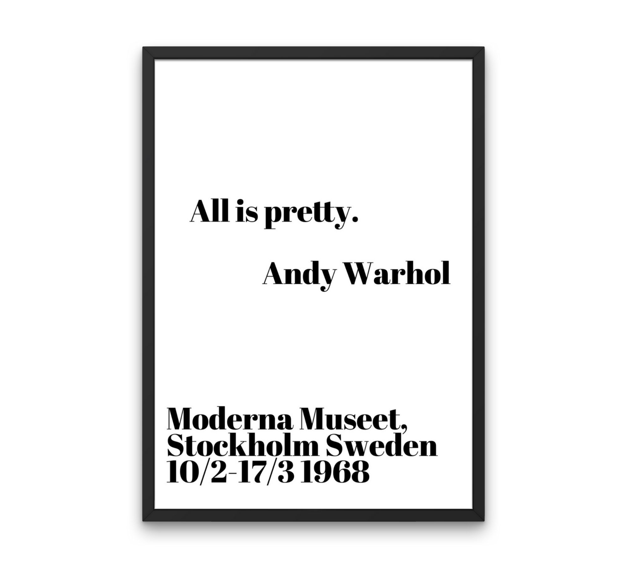 All is pretty - Andy Warhol 70 x 100 cm