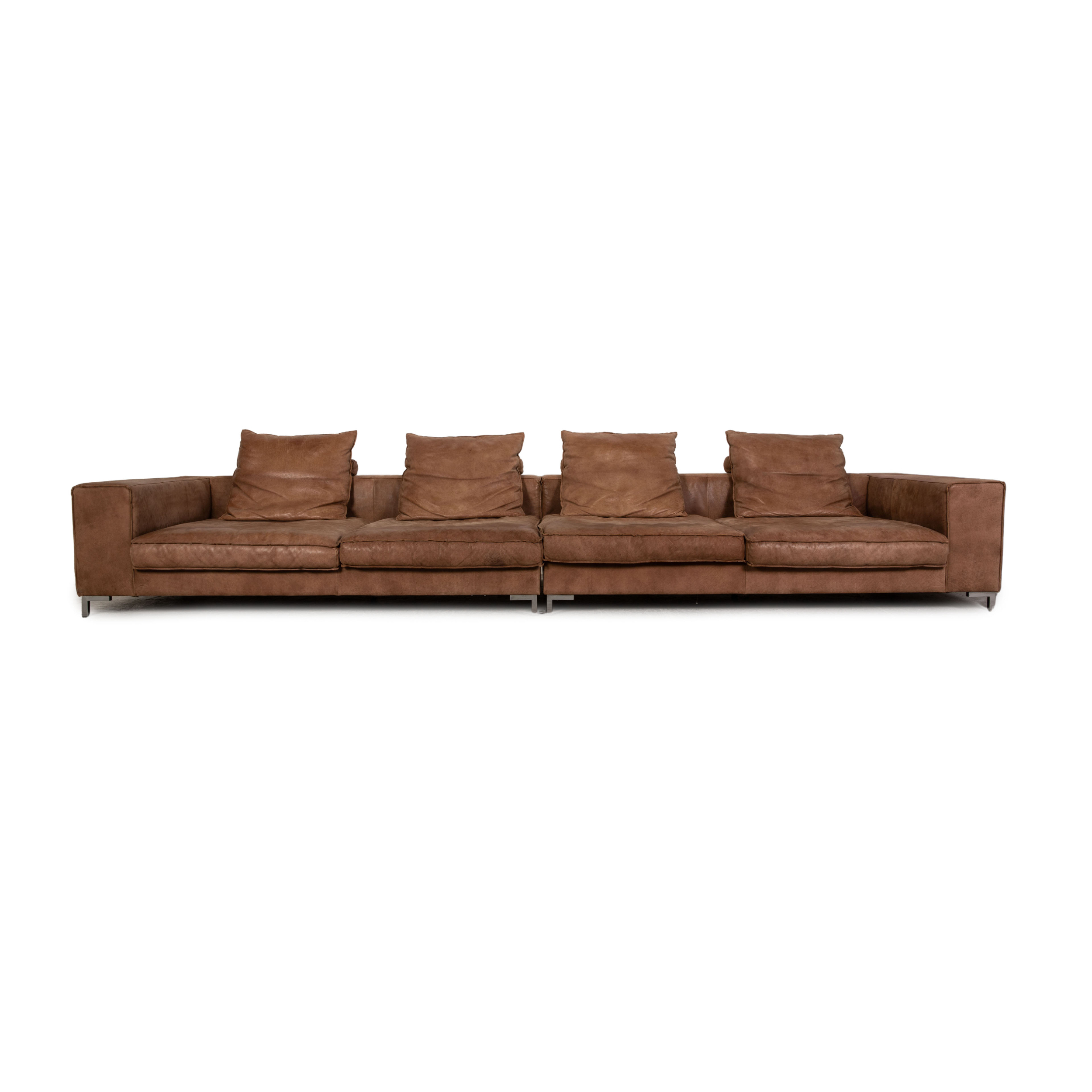Maine Sofa 4-Sitzer by Machalke Leder Cognac