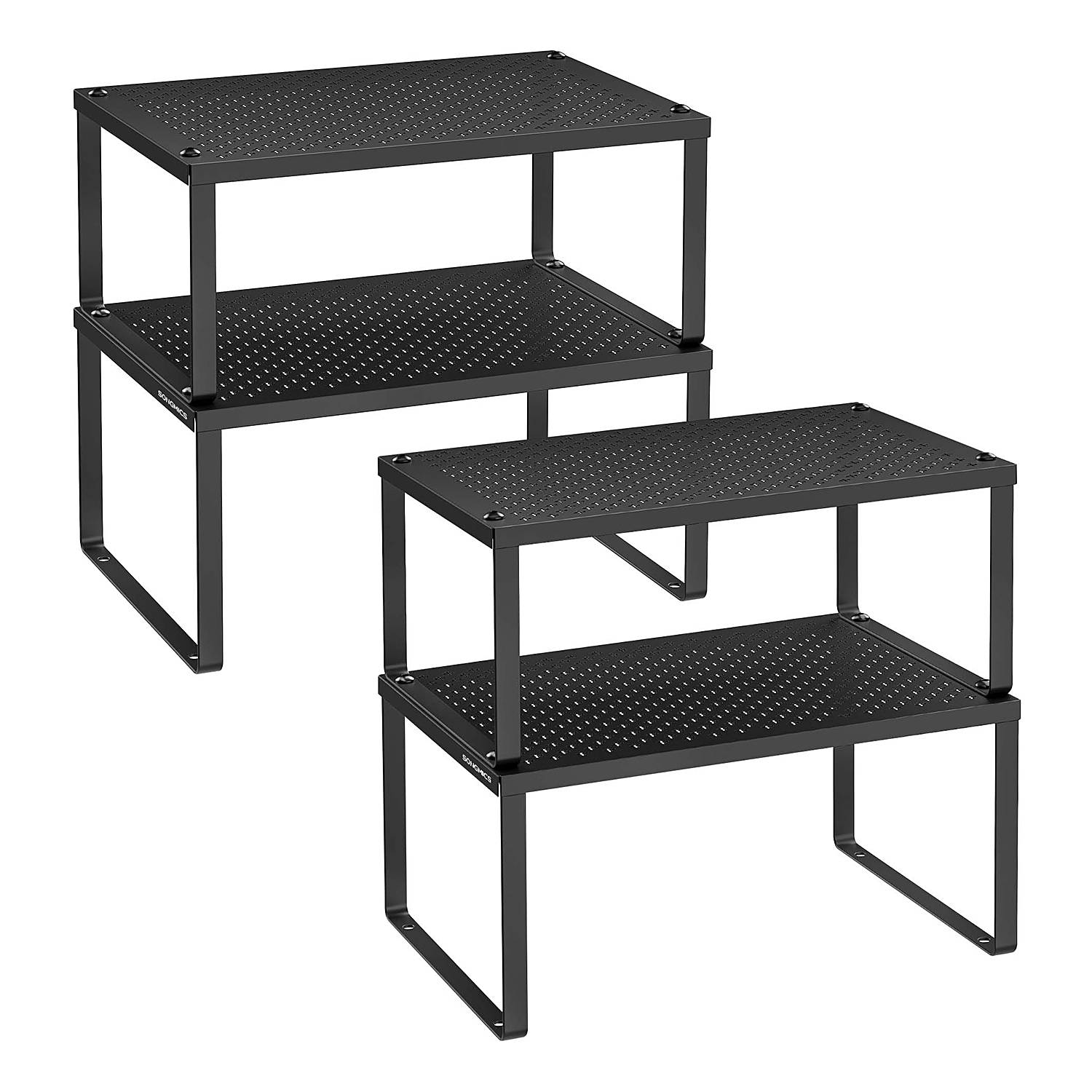 2x Unauli Küchenregal Stahl Schwarz
