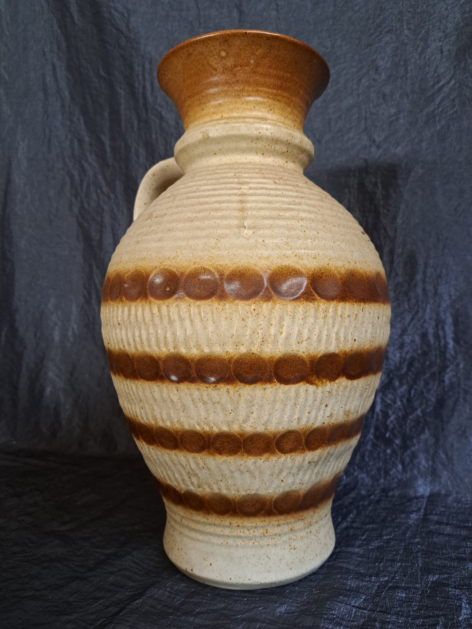 Vintage Keramik Vasen Creme Braun