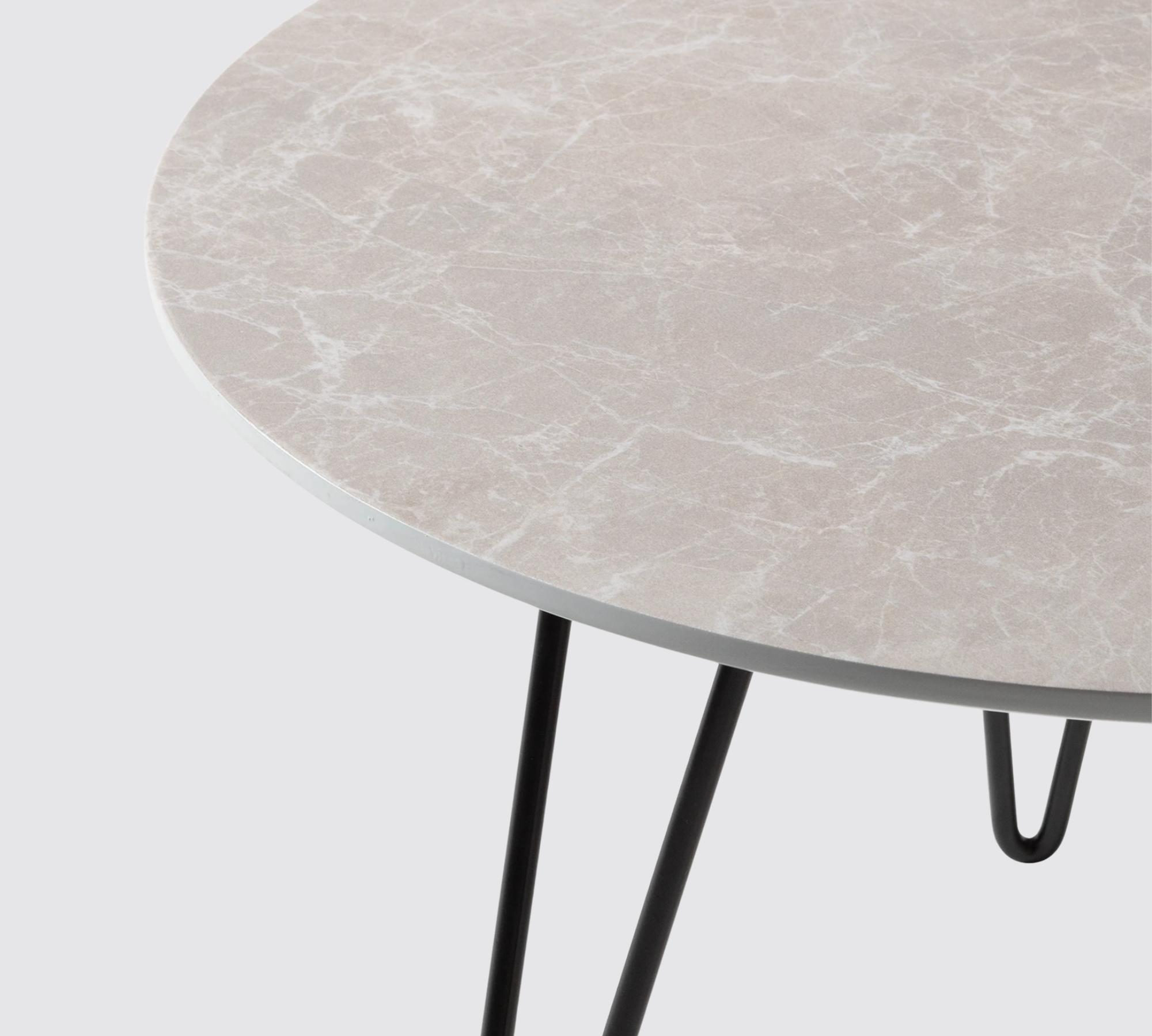 Couchtisch Marmor Dekor Hellgrau