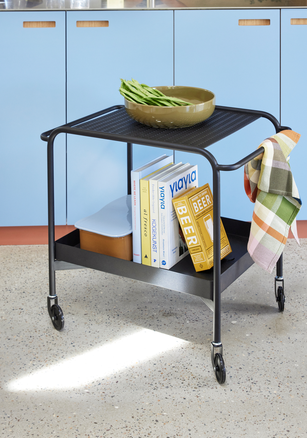 Push Serving Trolley Black