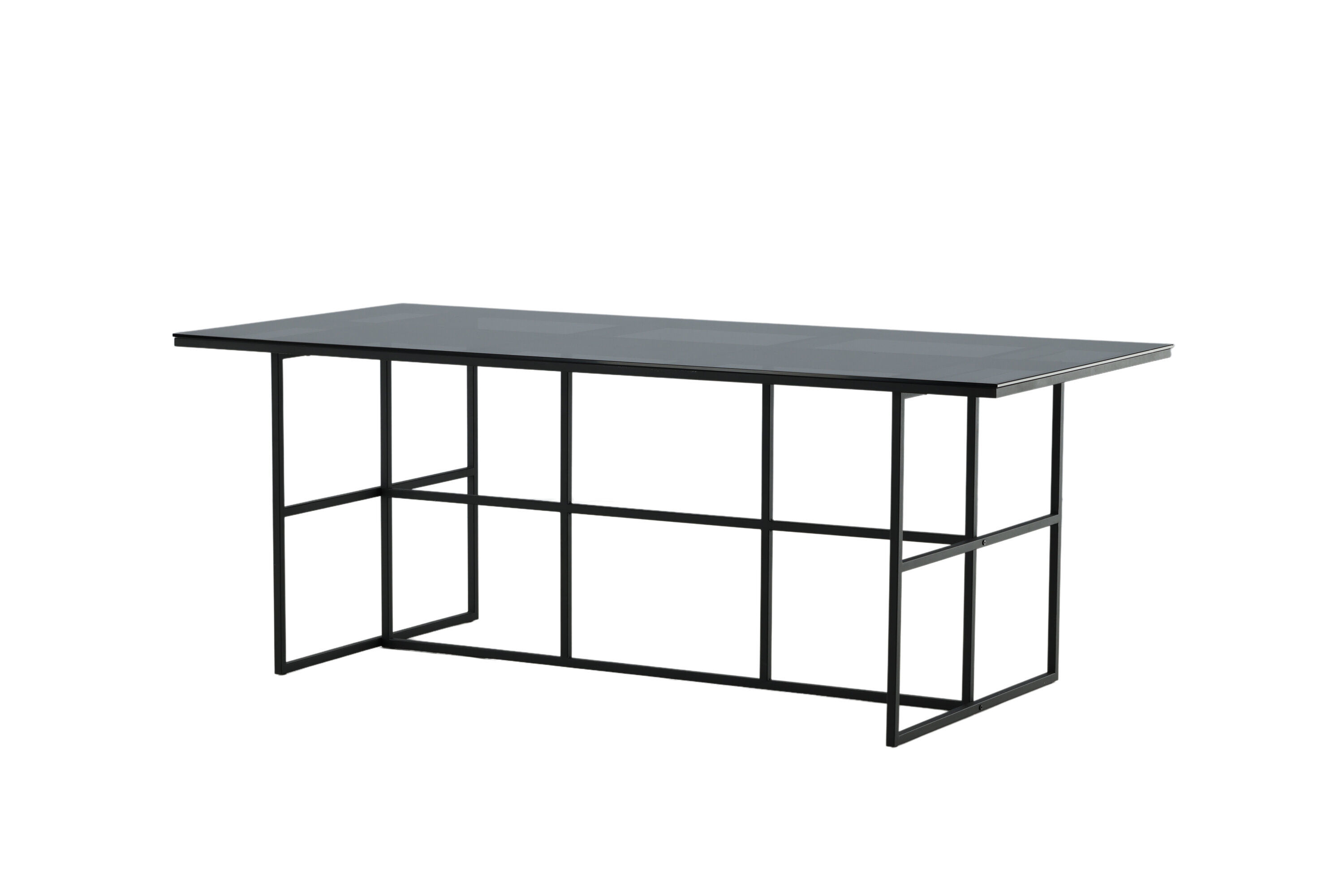 Leif Dining Table Black Smoked Glass