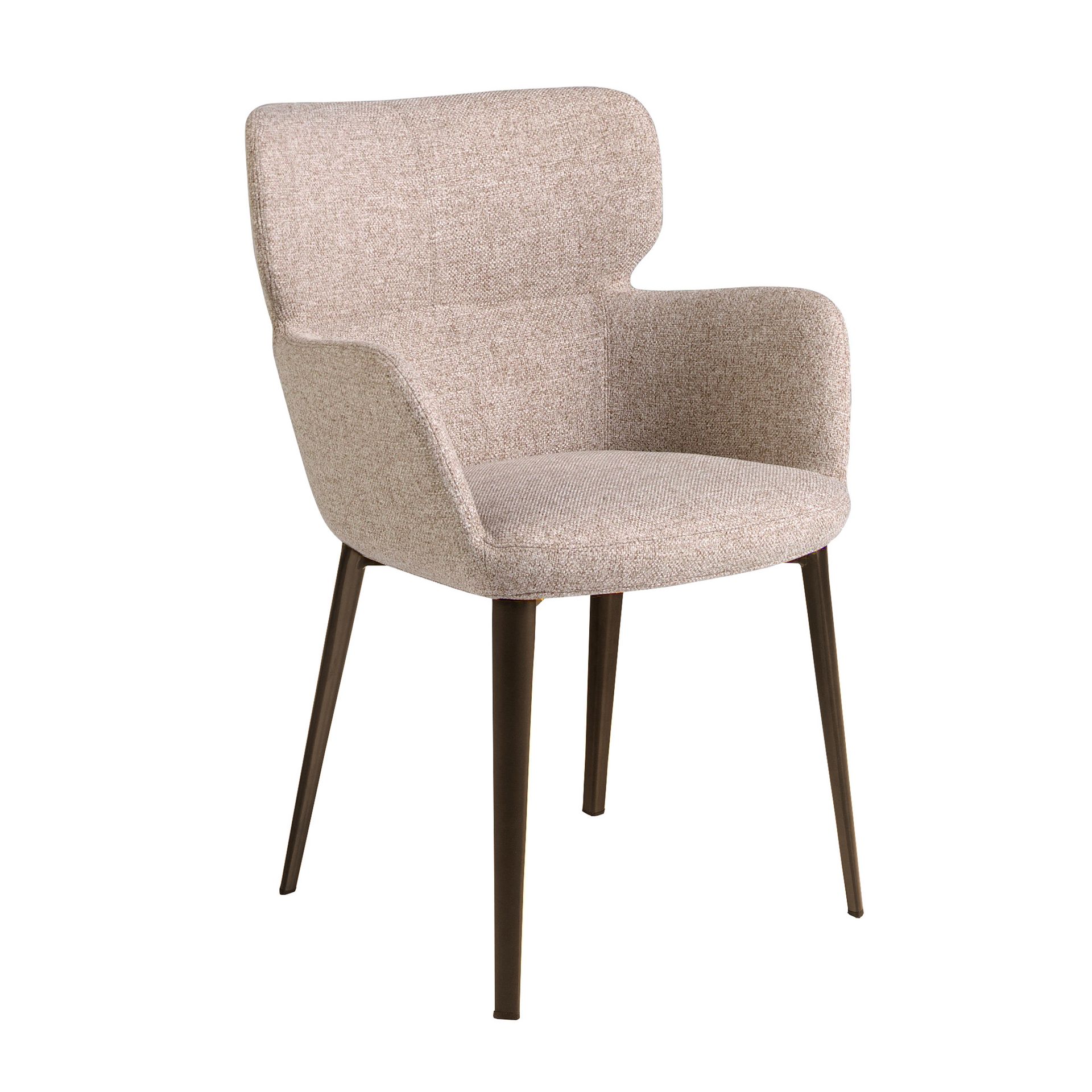 Esszimmerstuhl Textil Hellbraun