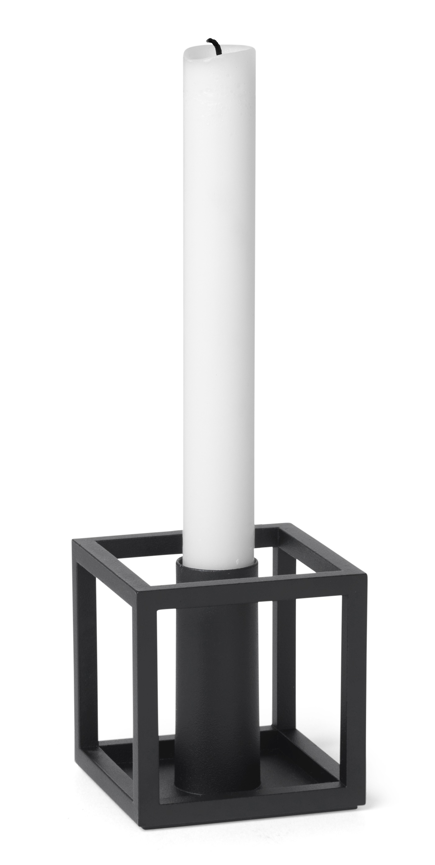 Kubus 1 Kerzenhalter Schwarz