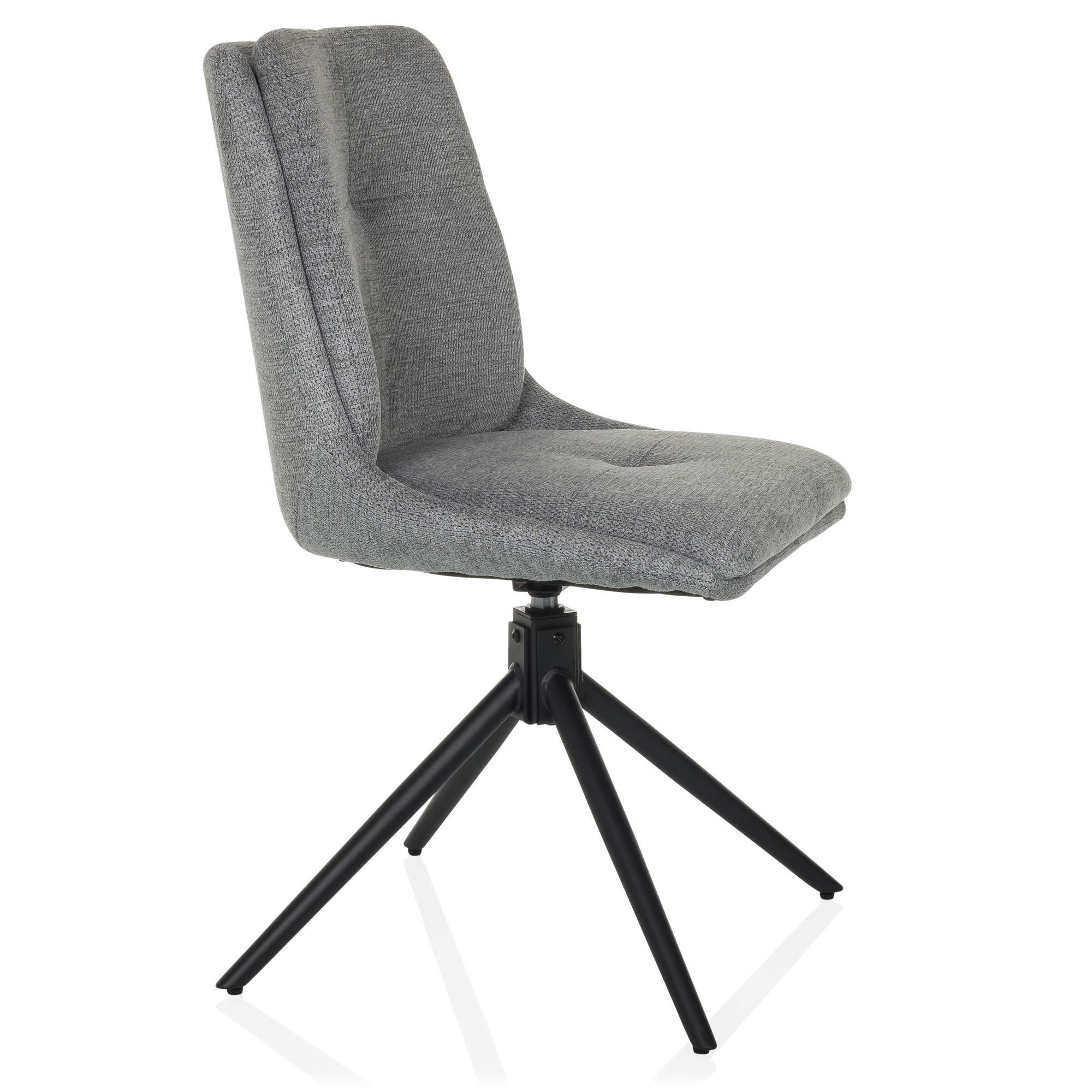 TARVISO I Dining chair Swivel Fabric Grey