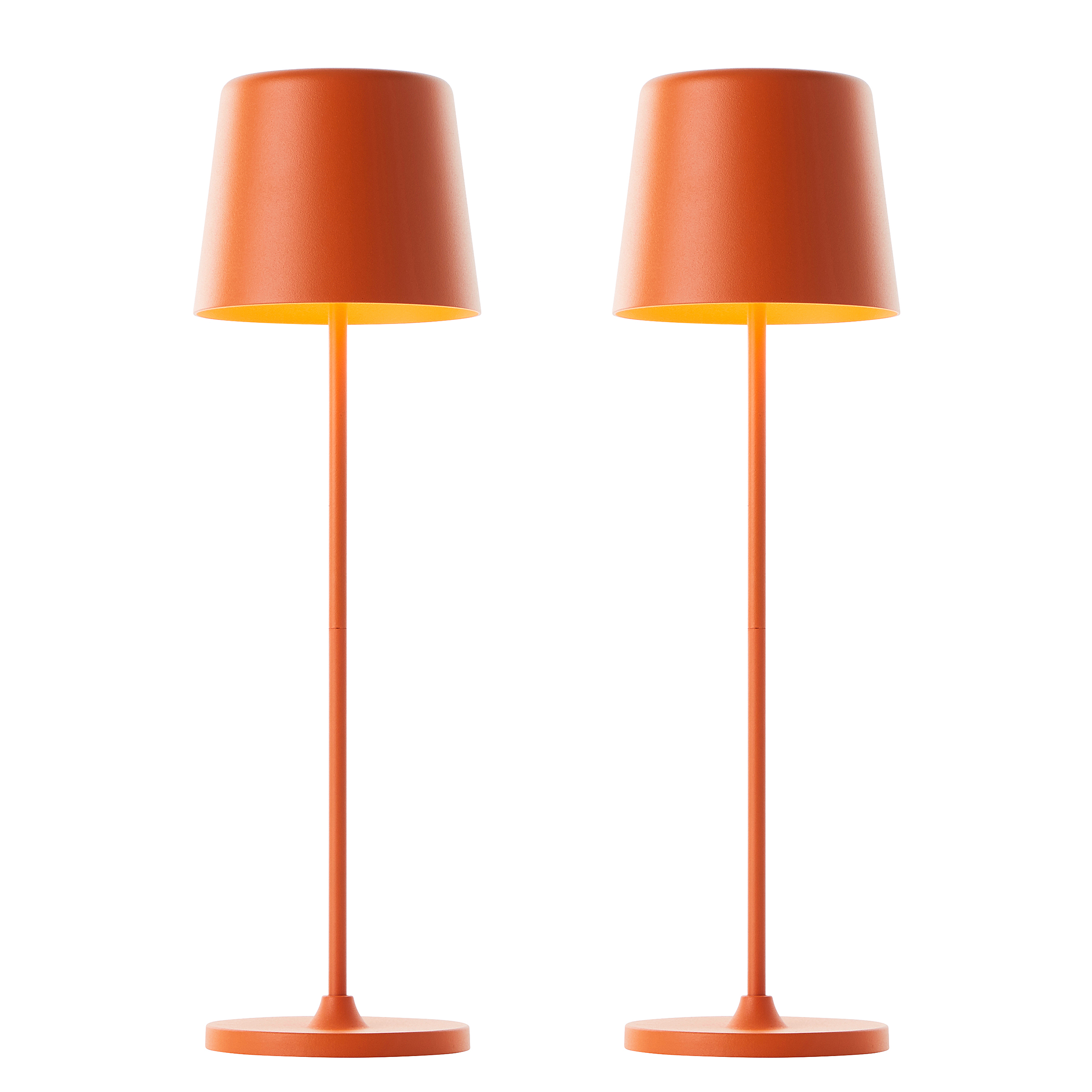 2x LED-Tischleuchte Kaami Orange