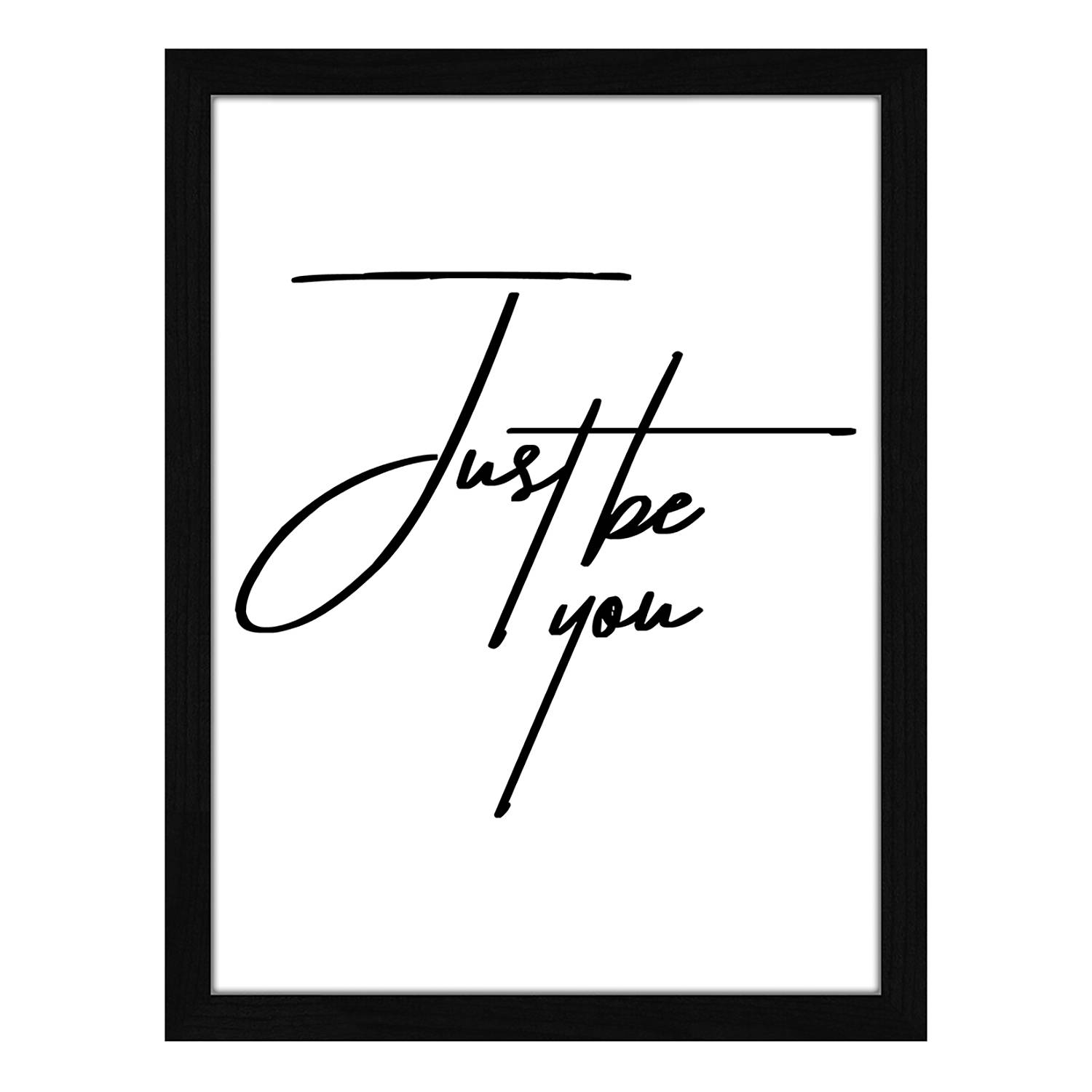 Bild Just be you Buche massiv / Plexiglas 32 x 42 cm