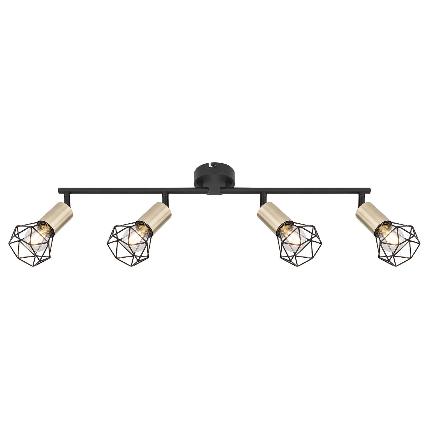 Xara VII Ceiling light Iron 4-flame