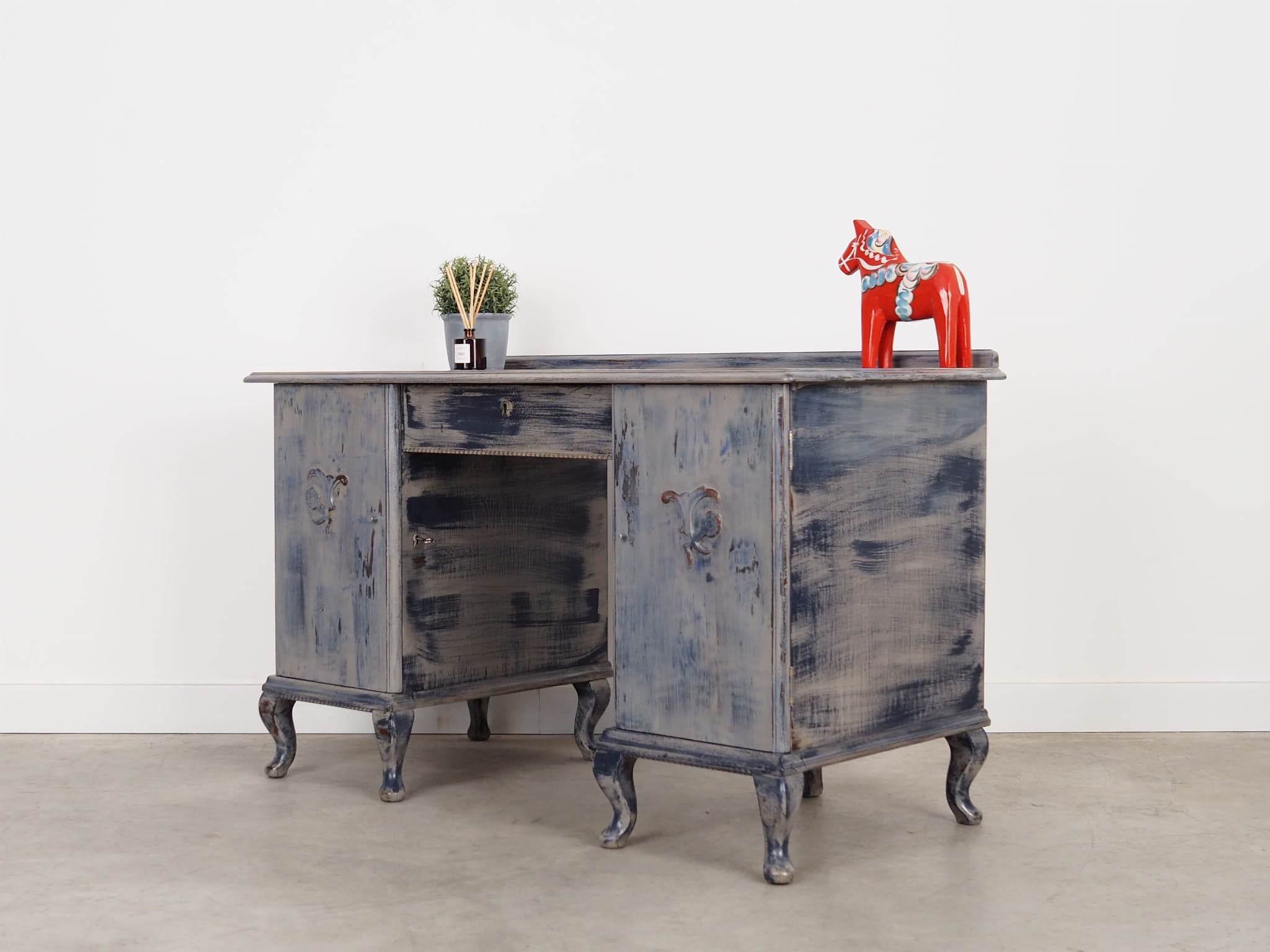 Vintage desk Pine grey 1960s
