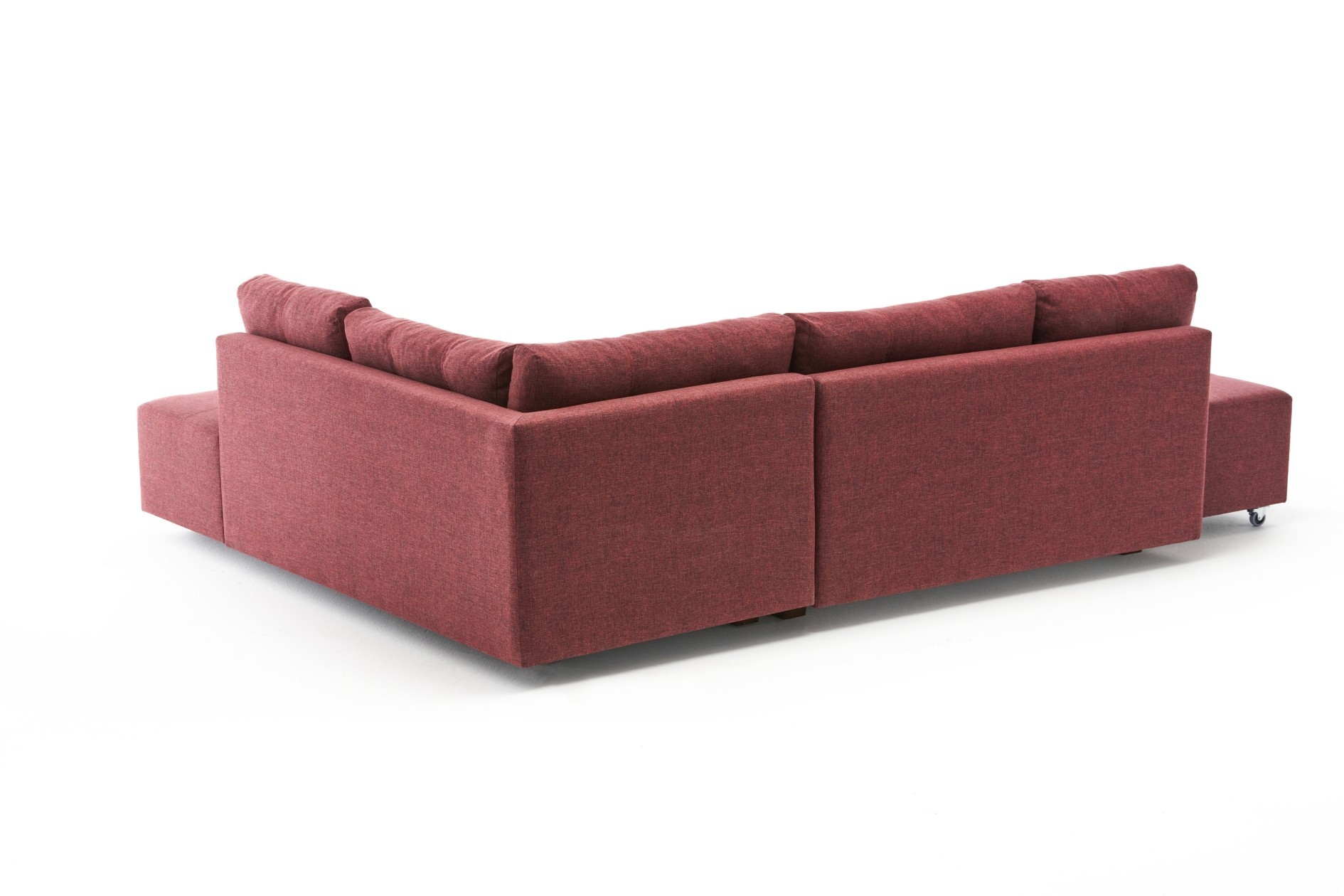 Manama Corner Sofa Bed Right - Claret Red