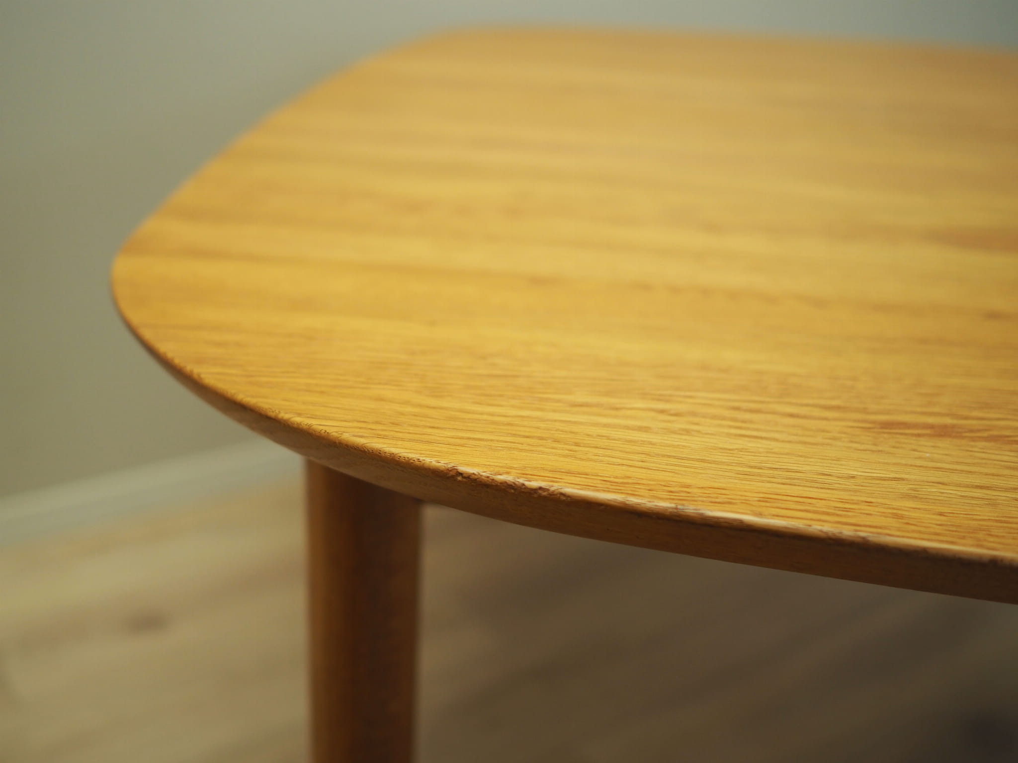 Vintage Dining Table Ash Wood Brown 1960s