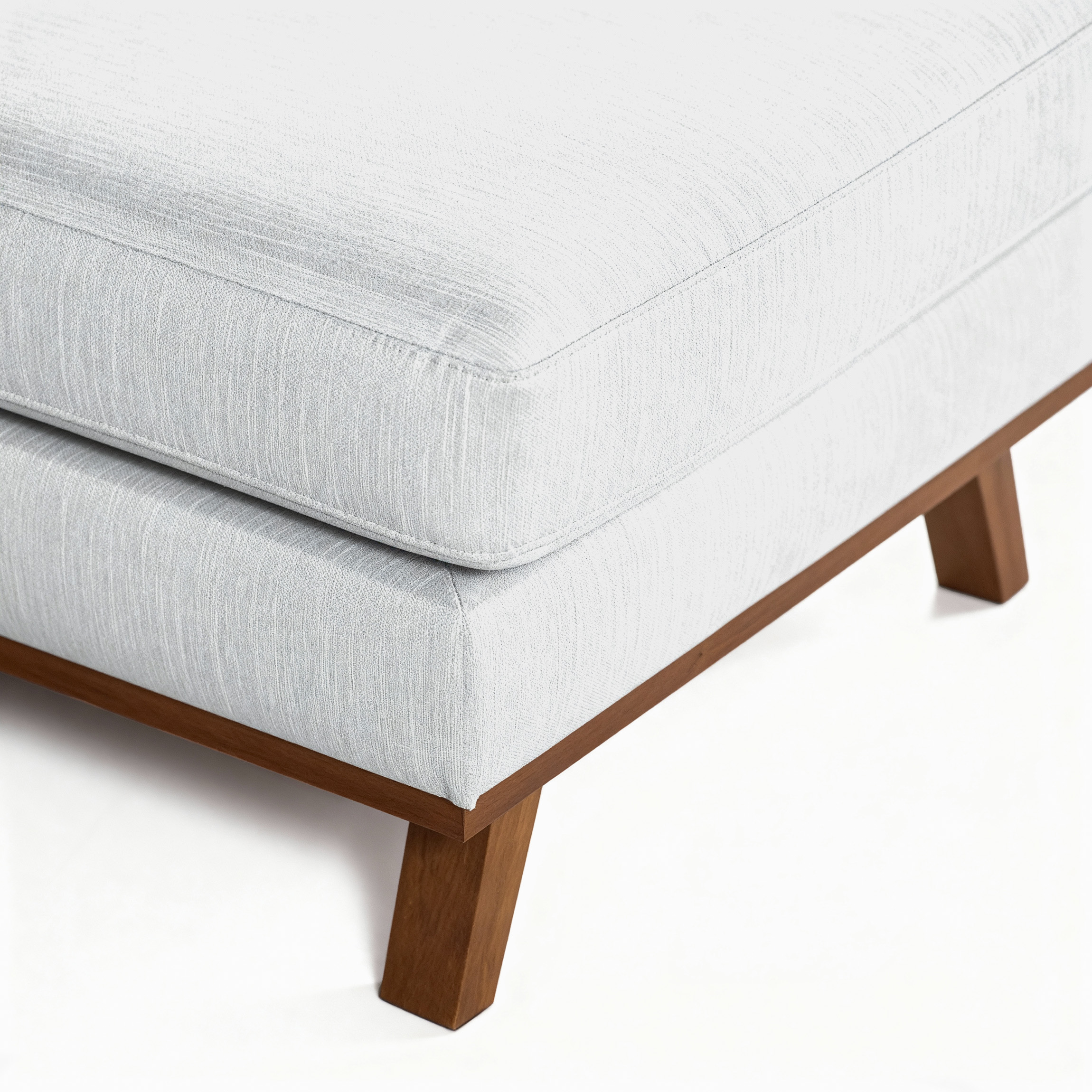 Ecksofa Japandi 3-Sitzer Links Beige