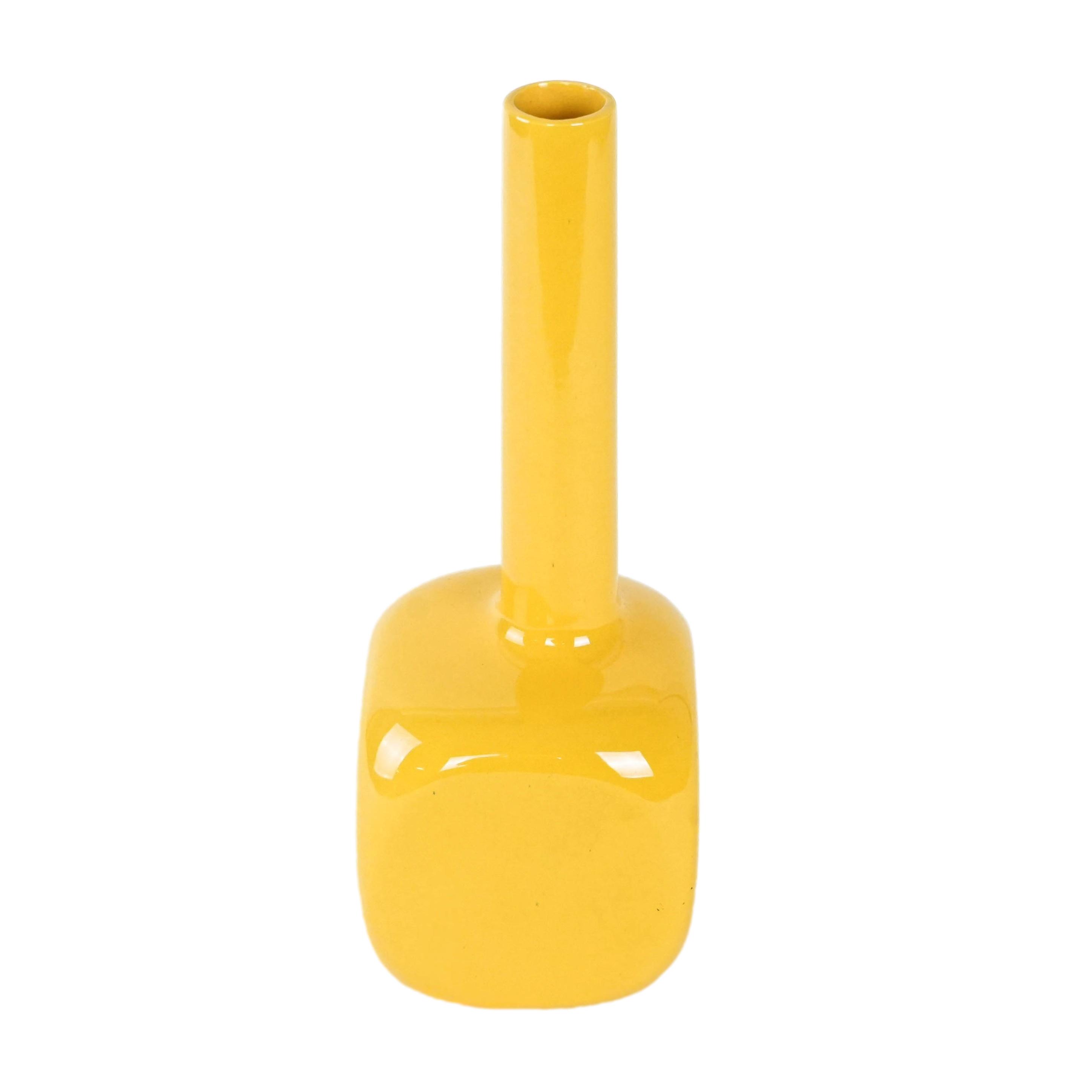Ceramic vase Yellow 1970s