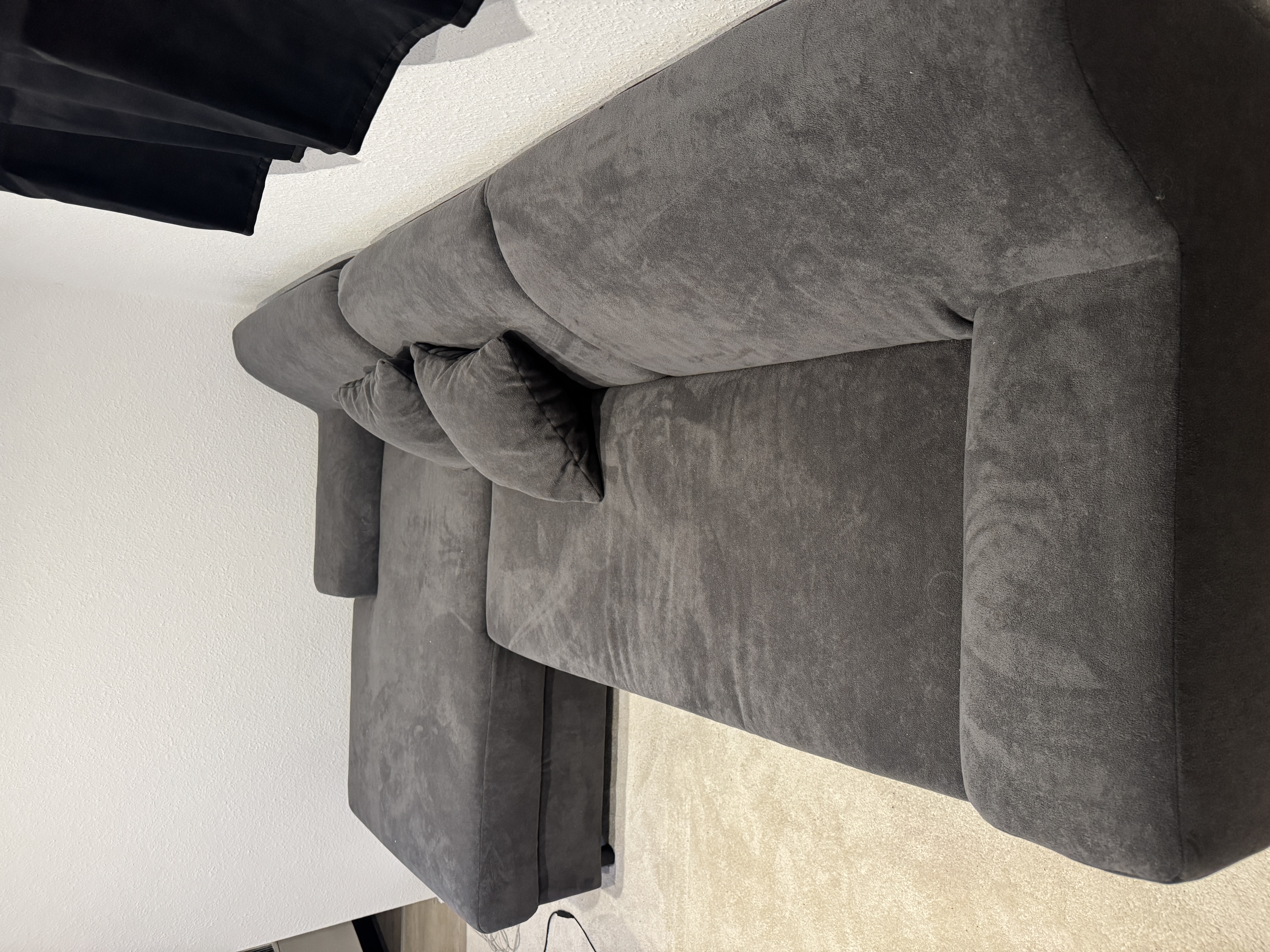 Corner sofa with sleeping function Grey