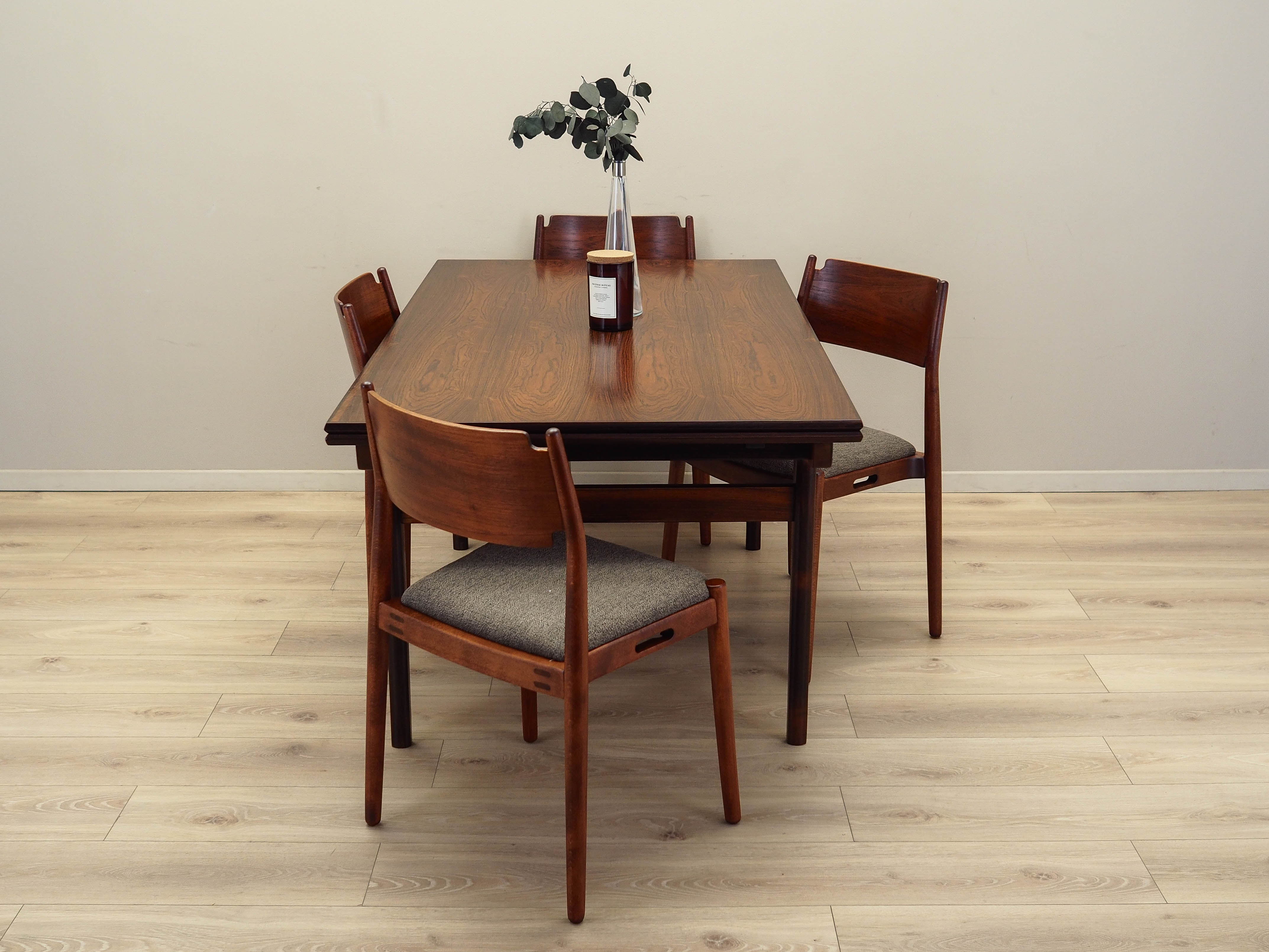 4x Chair-Set Wood Brown 1970s