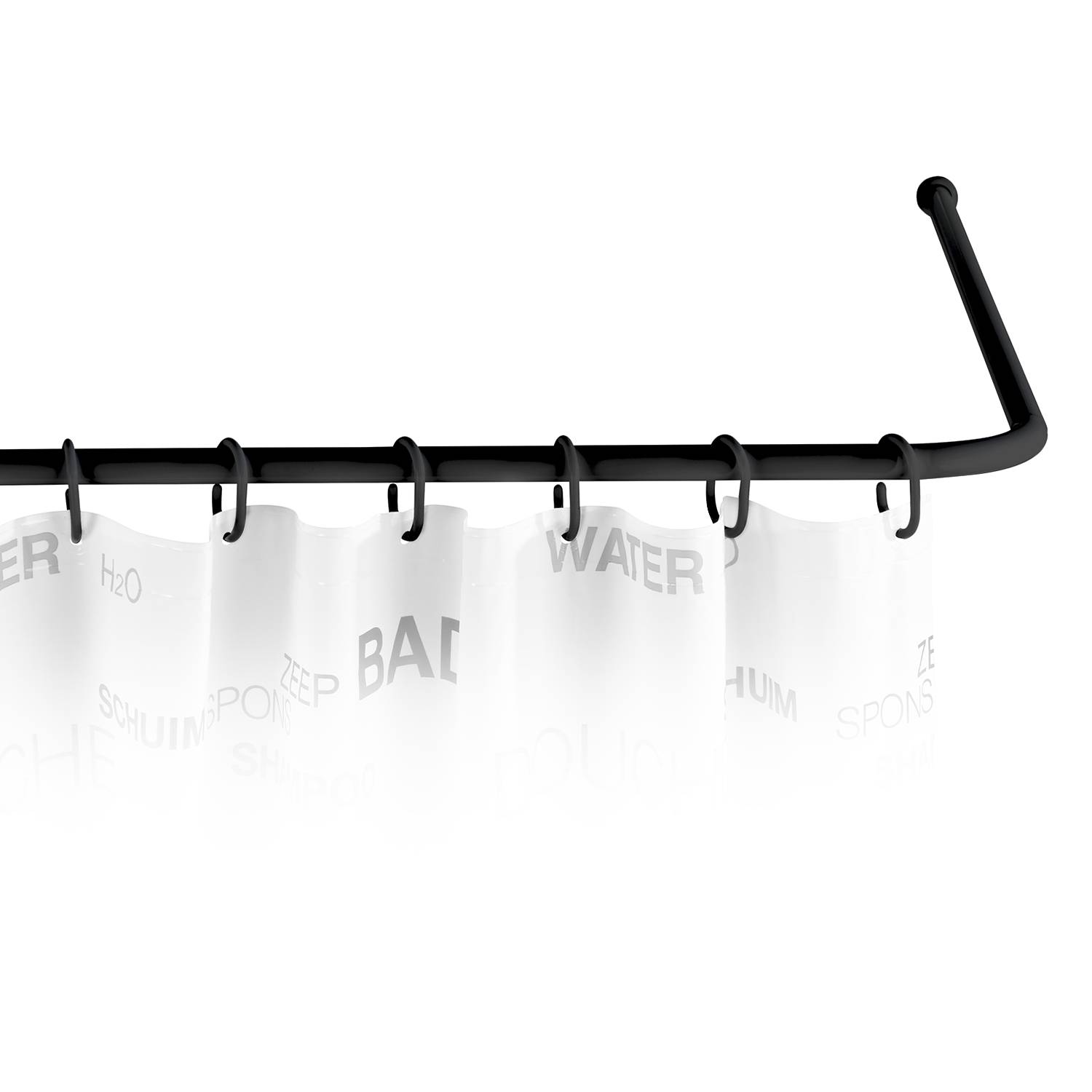 Winkelstange Universal Aluminium / ABS-Kunststoff Schwarz