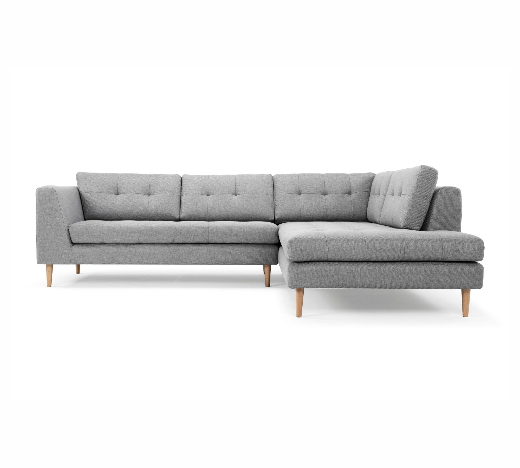 Nelson Ecksofa Récamiere Rechts Helles Grau