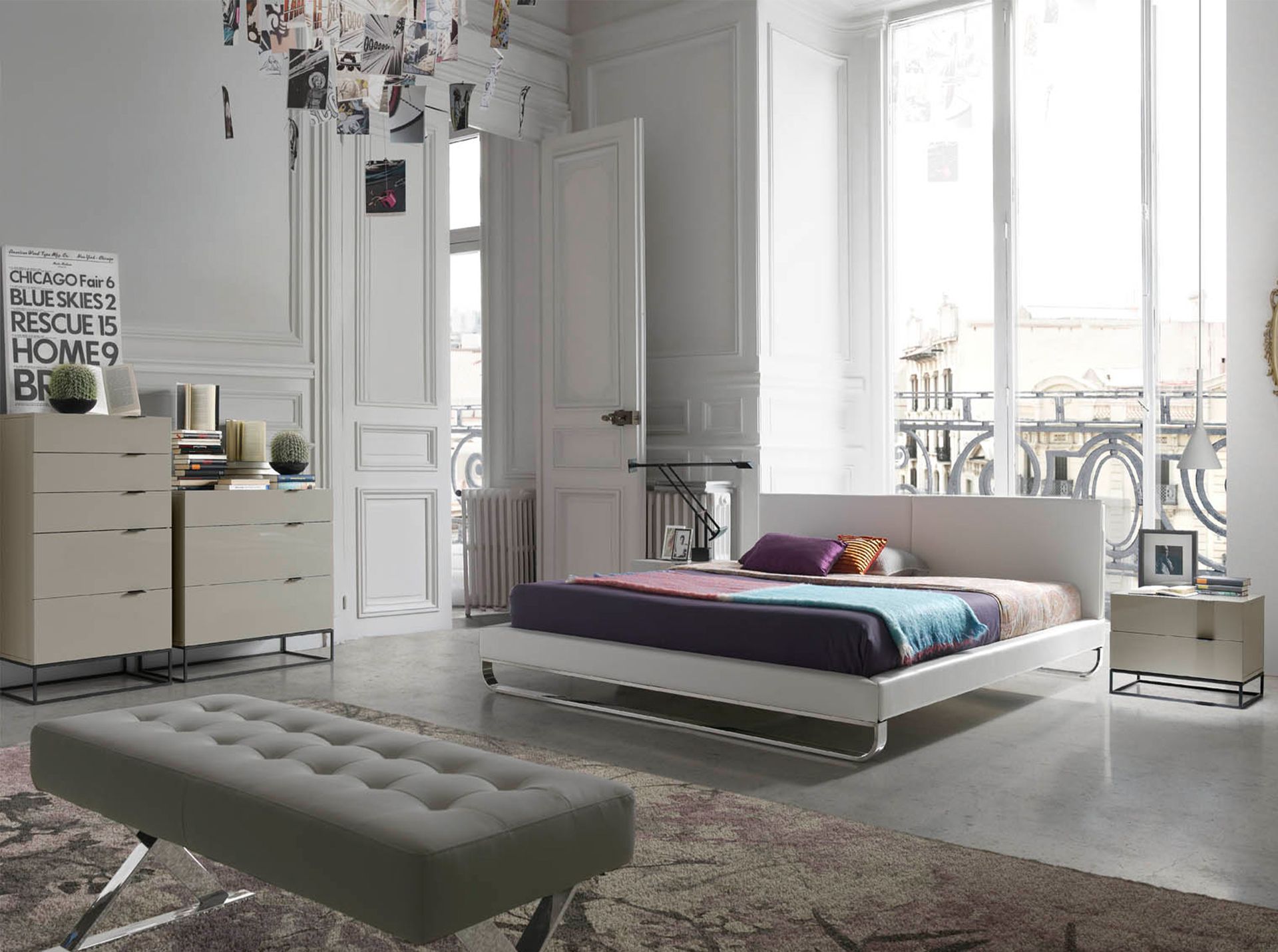 7019 Chiffonier Stahl Grau