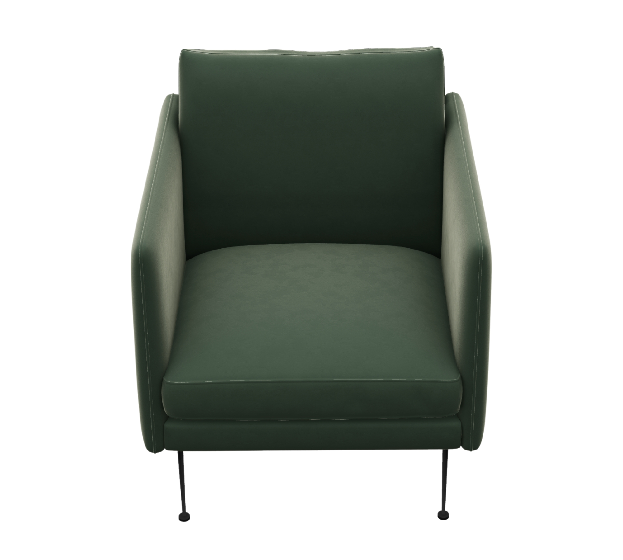 Flamingo armchair velvet Solemio dark green 70