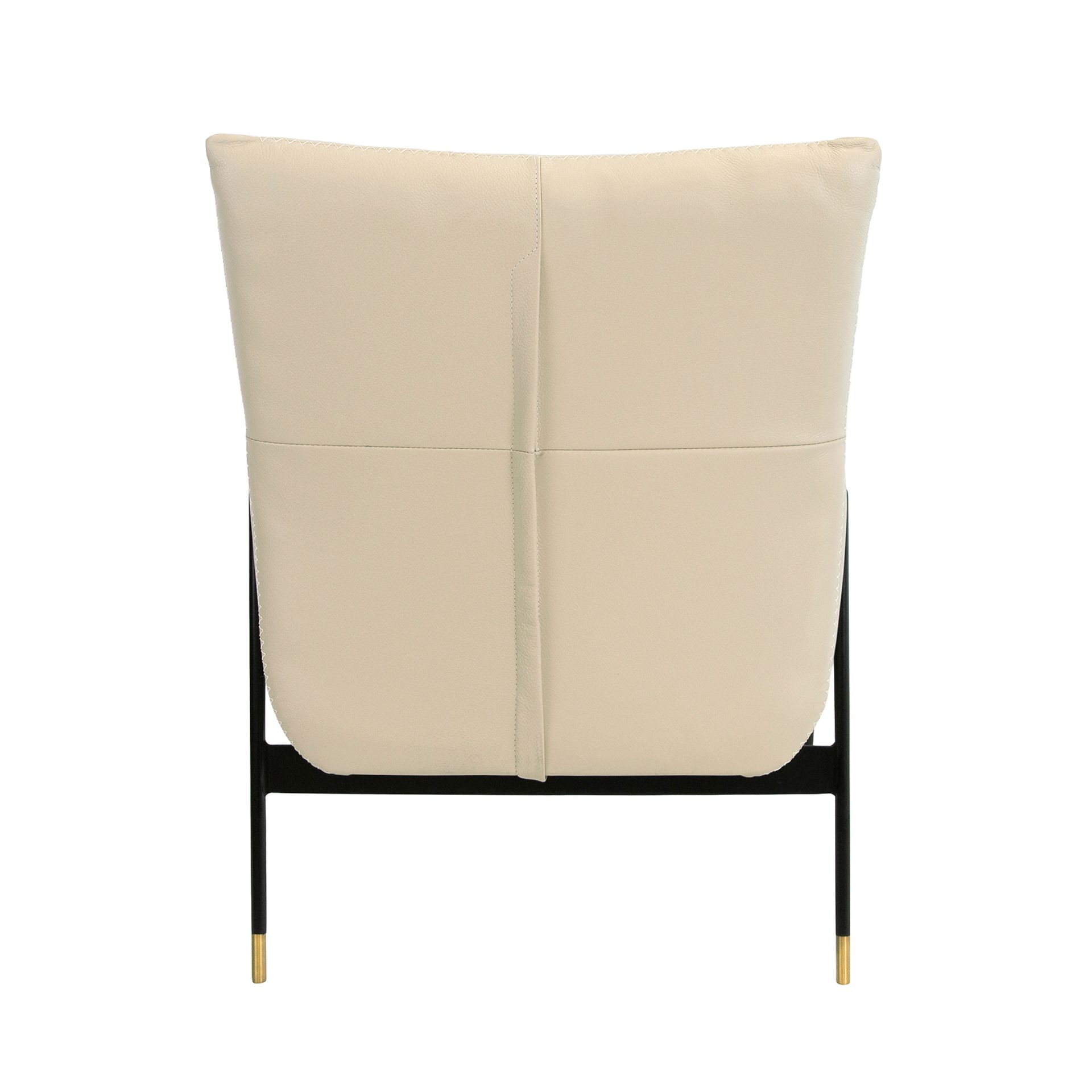 Sessel Leder Creme