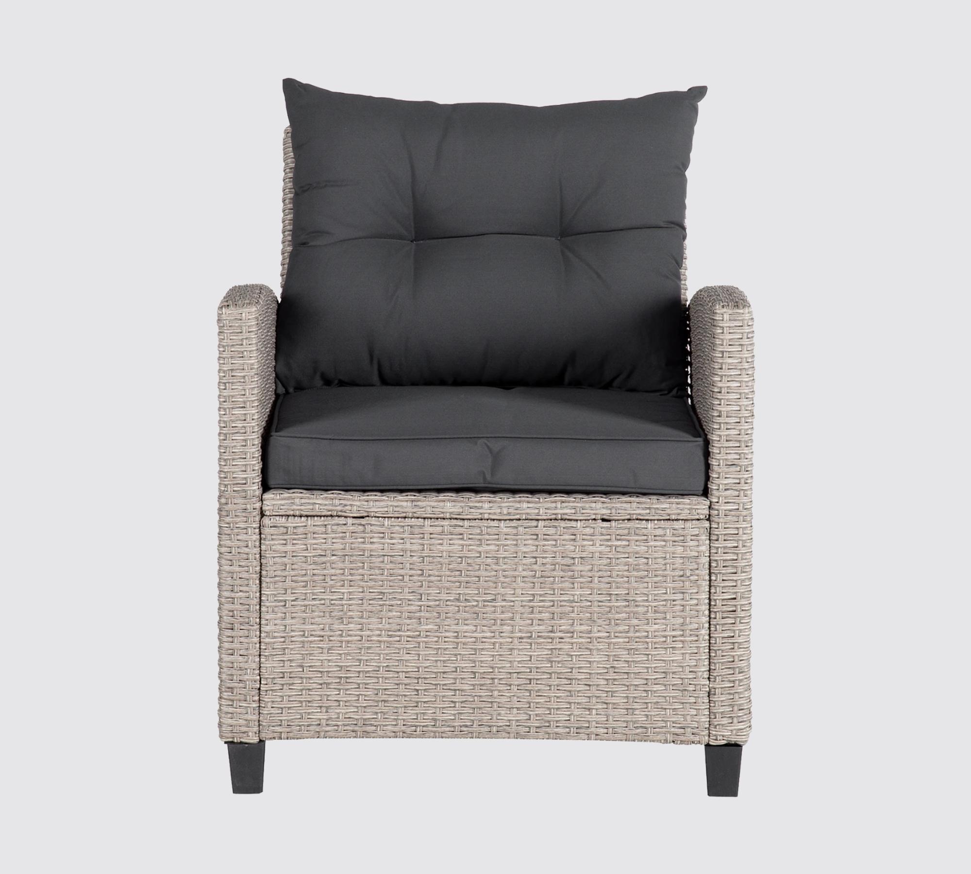 Outdoor Loungesessel Polyrattan Beige